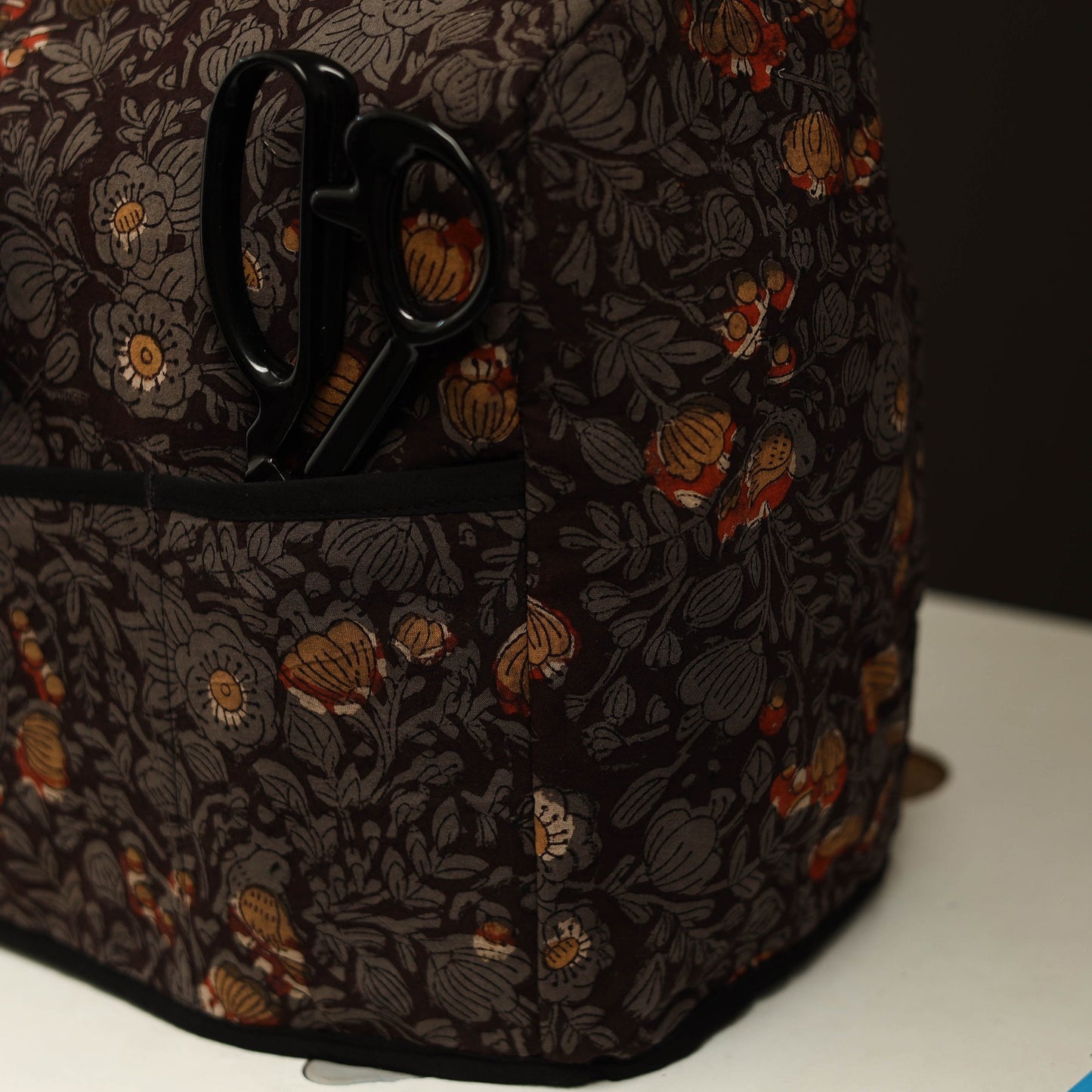 Brown Handcrafted Cotton Sewing Machine Cover