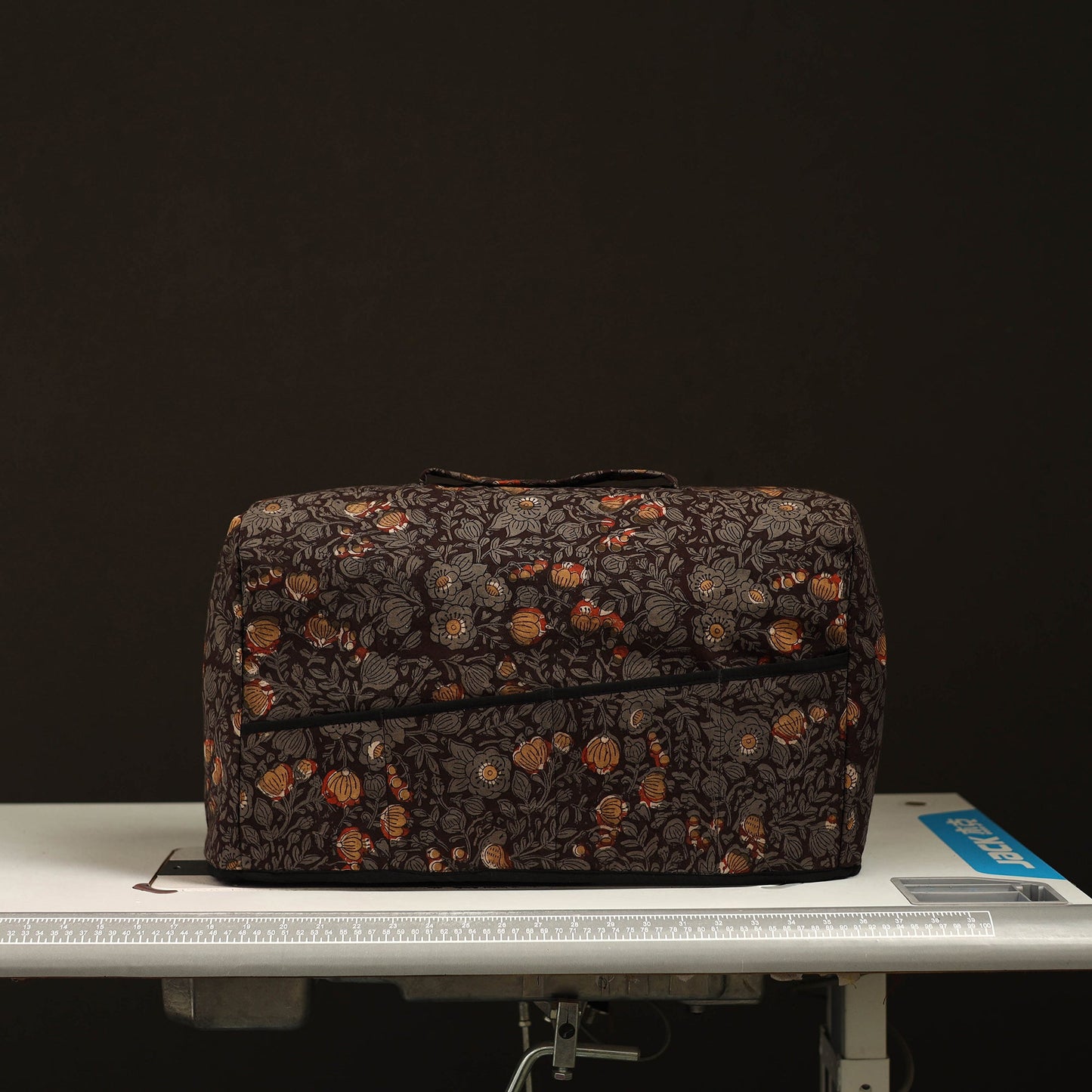Brown Handcrafted Cotton Sewing Machine Cover