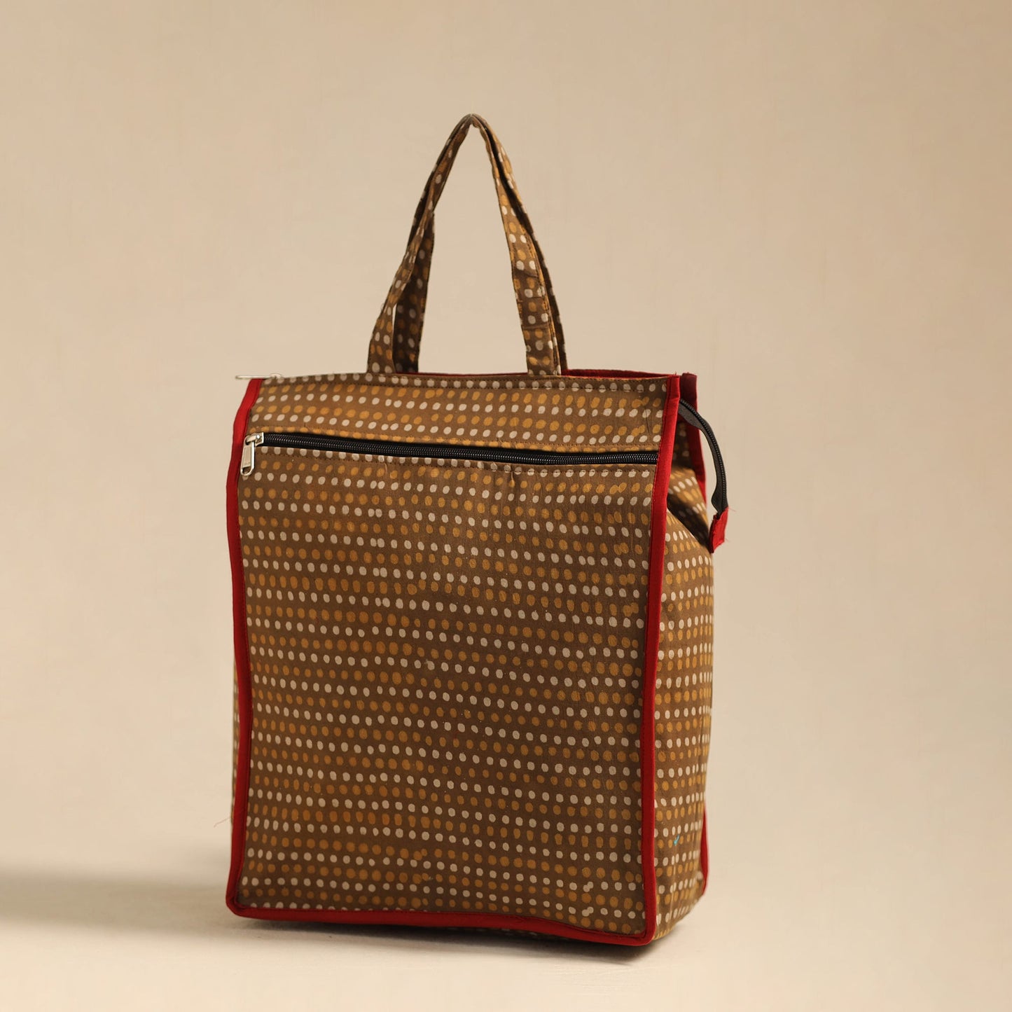 Shop Brown Handcrafted Cotton Shopping Hand Bag