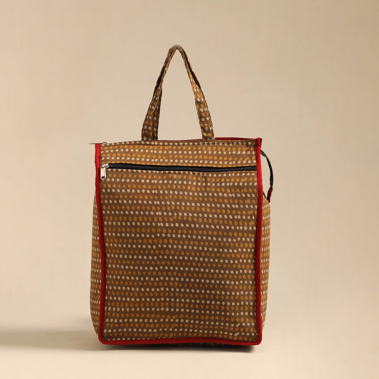 Shop Brown Handcrafted Cotton Shopping Hand Bag
