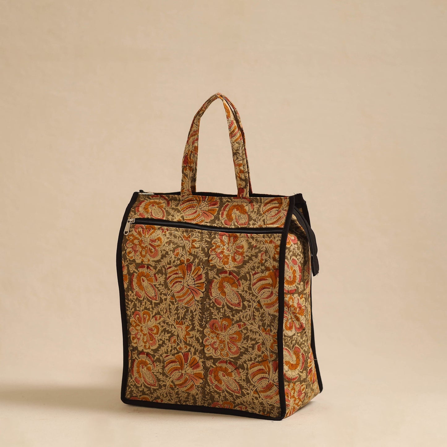 Brown Handcrafted Cotton Shopping Hand Bag