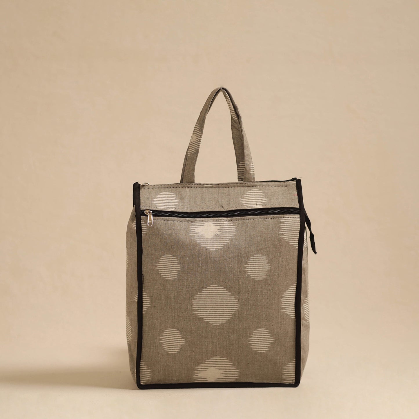 Brown Handcrafted Cotton Shopping Hand Bag