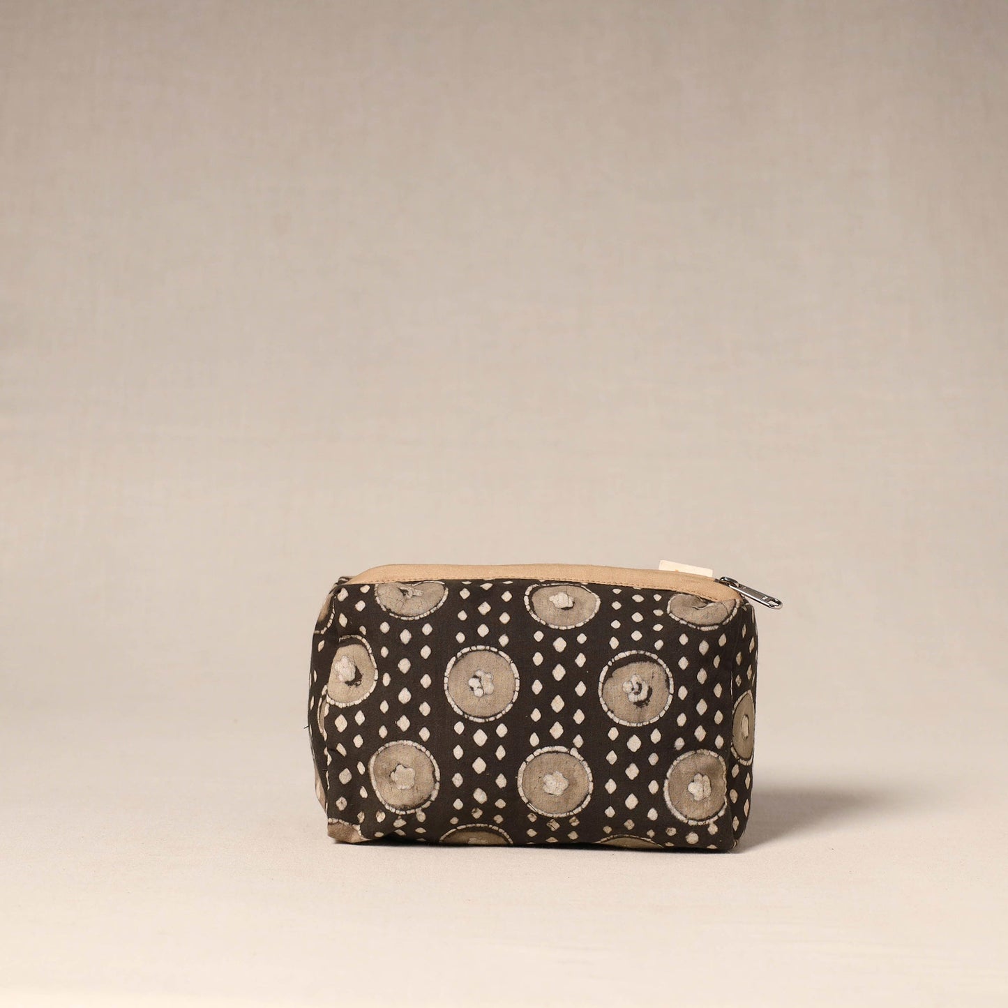 Brown - handcrafted fabric toiletry pouch 38