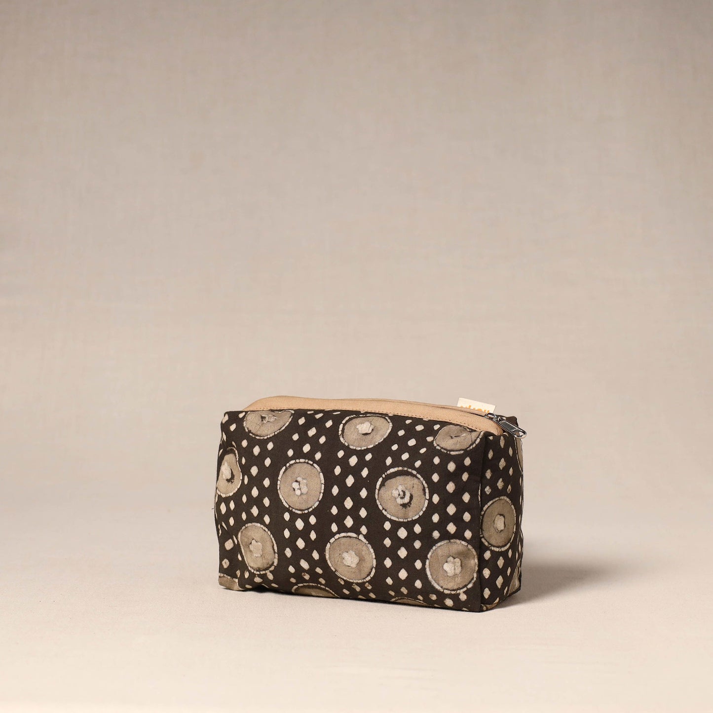 Brown - handcrafted fabric toiletry pouch 38