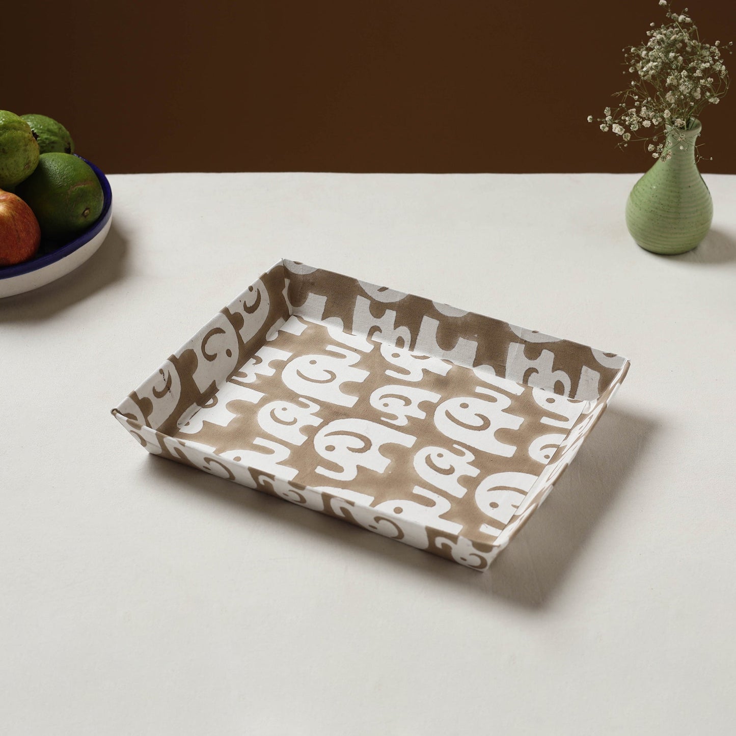 Brown - handcrafted fabric valet tray (12 x 10 in) 26