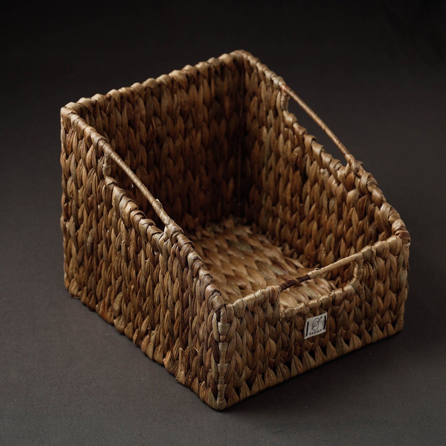 Brown Handcrafted Organic Water Hyacinth Multipurpose Basket