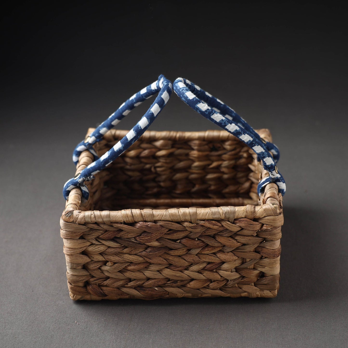 Brown Handcrafted Organic Water Hyacinth Regal Basket
