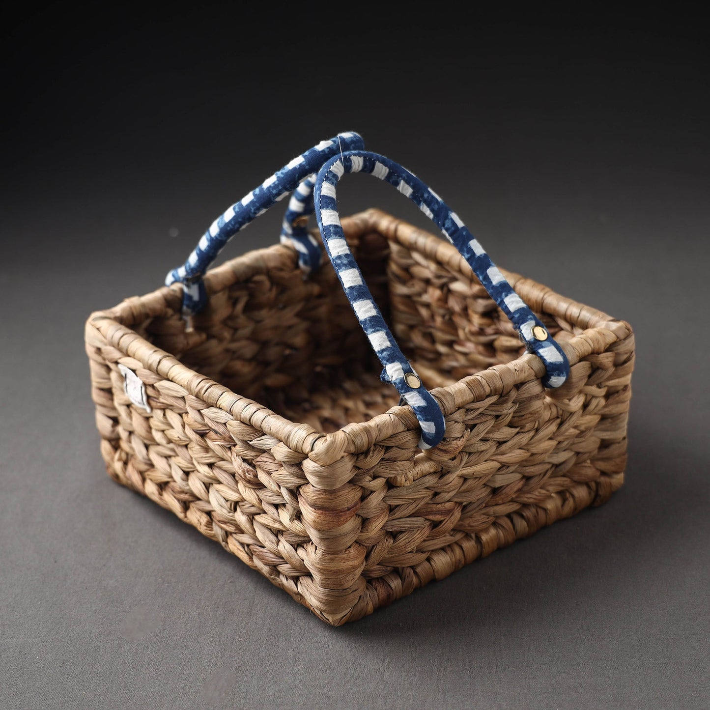 Brown Handcrafted Organic Water Hyacinth Regal Basket