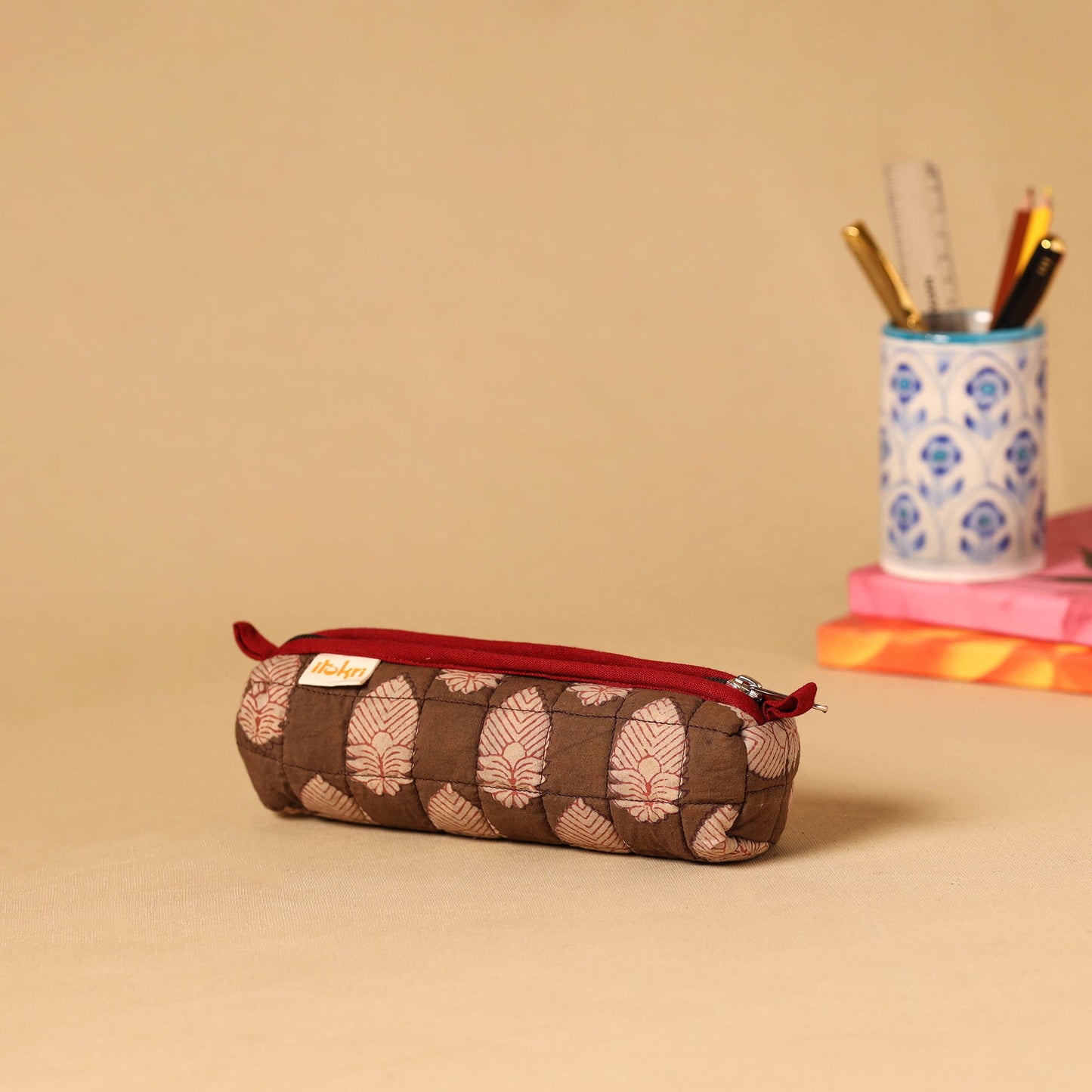 Handcrafted quilted pencil pouch 11