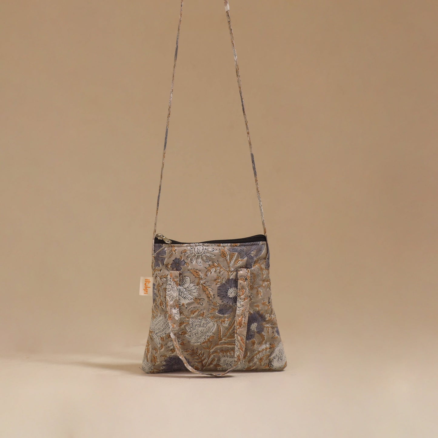 Handcrafted quilted sling bag 10