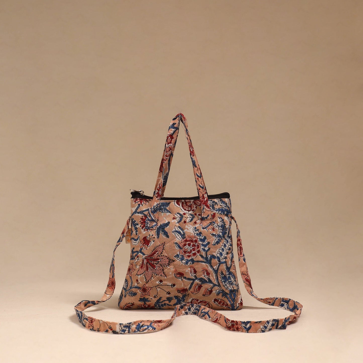 Handcrafted quilted sling bag 14