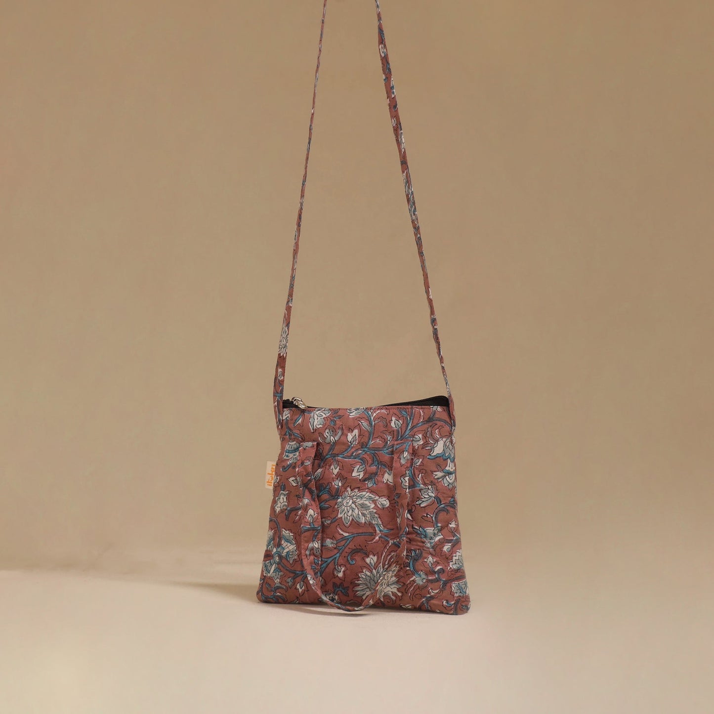 Handcrafted quilted sling bag 16