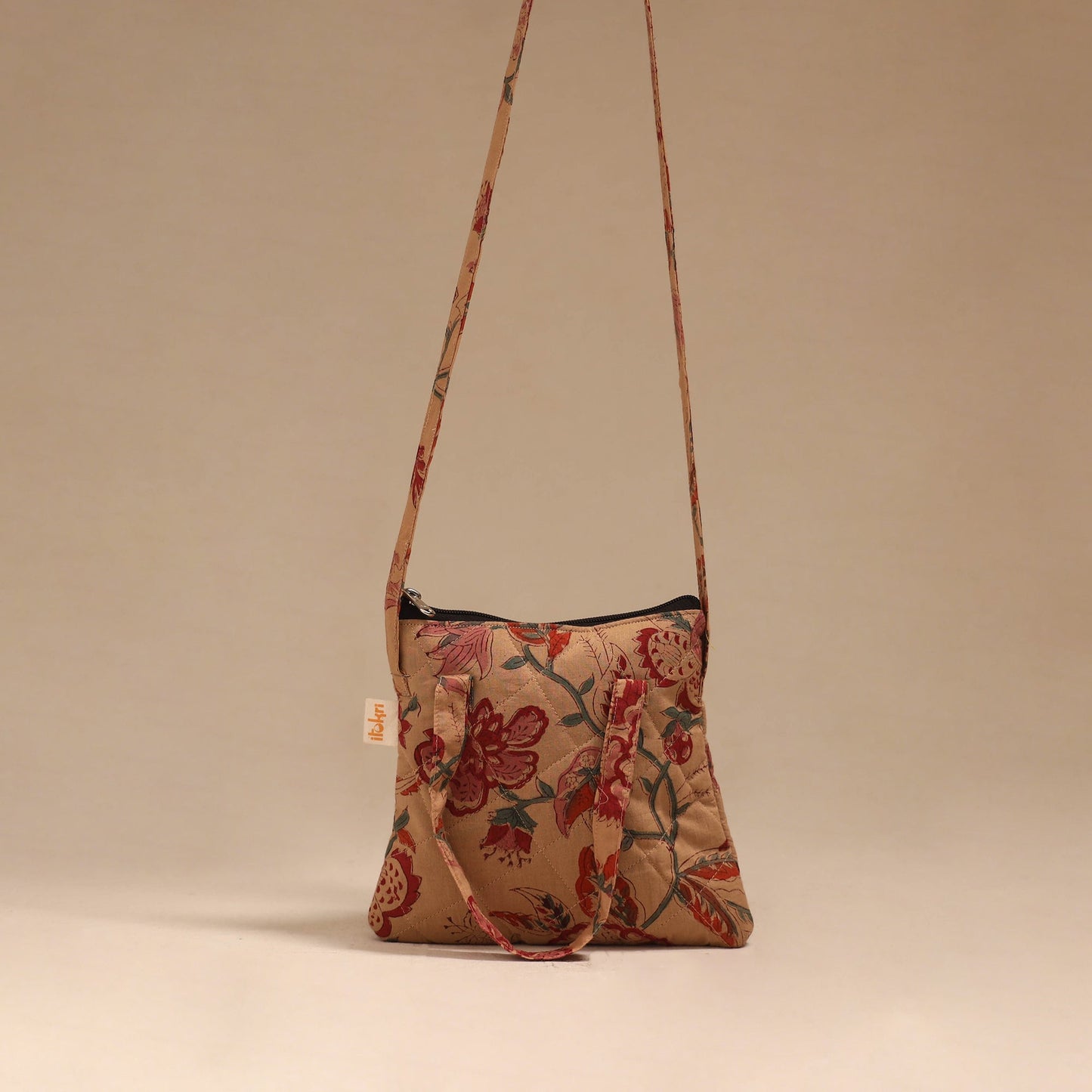 Handcrafted quilted sling bag 17