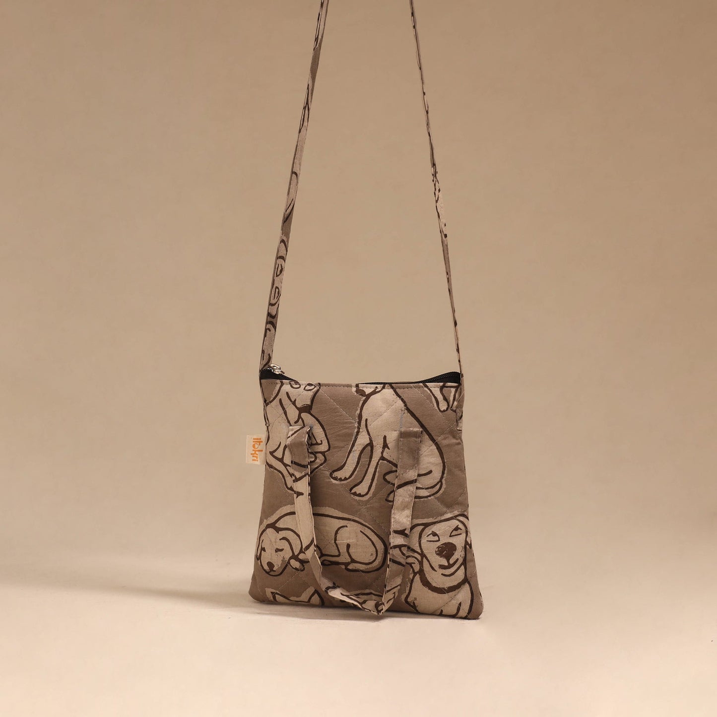 Handcrafted quilted sling bag 24
