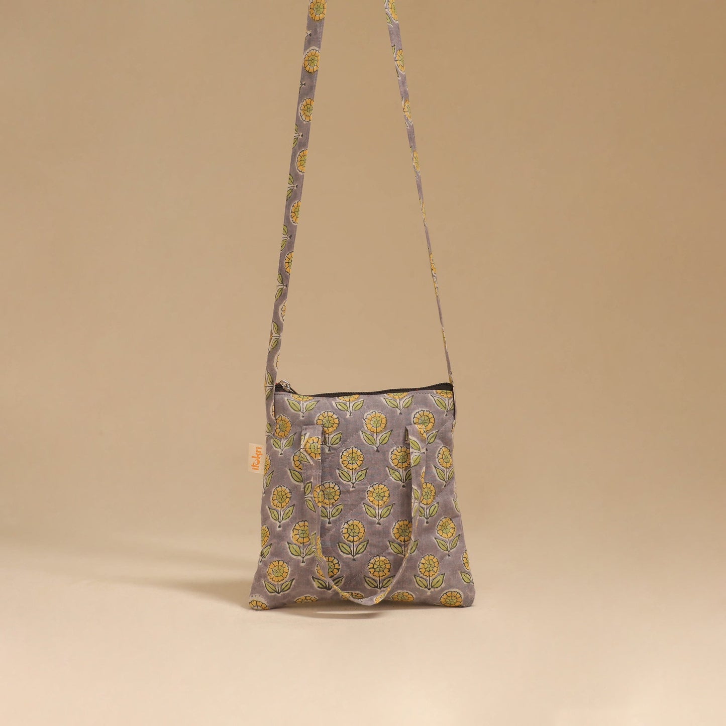 Handcrafted quilted sling bag 25
