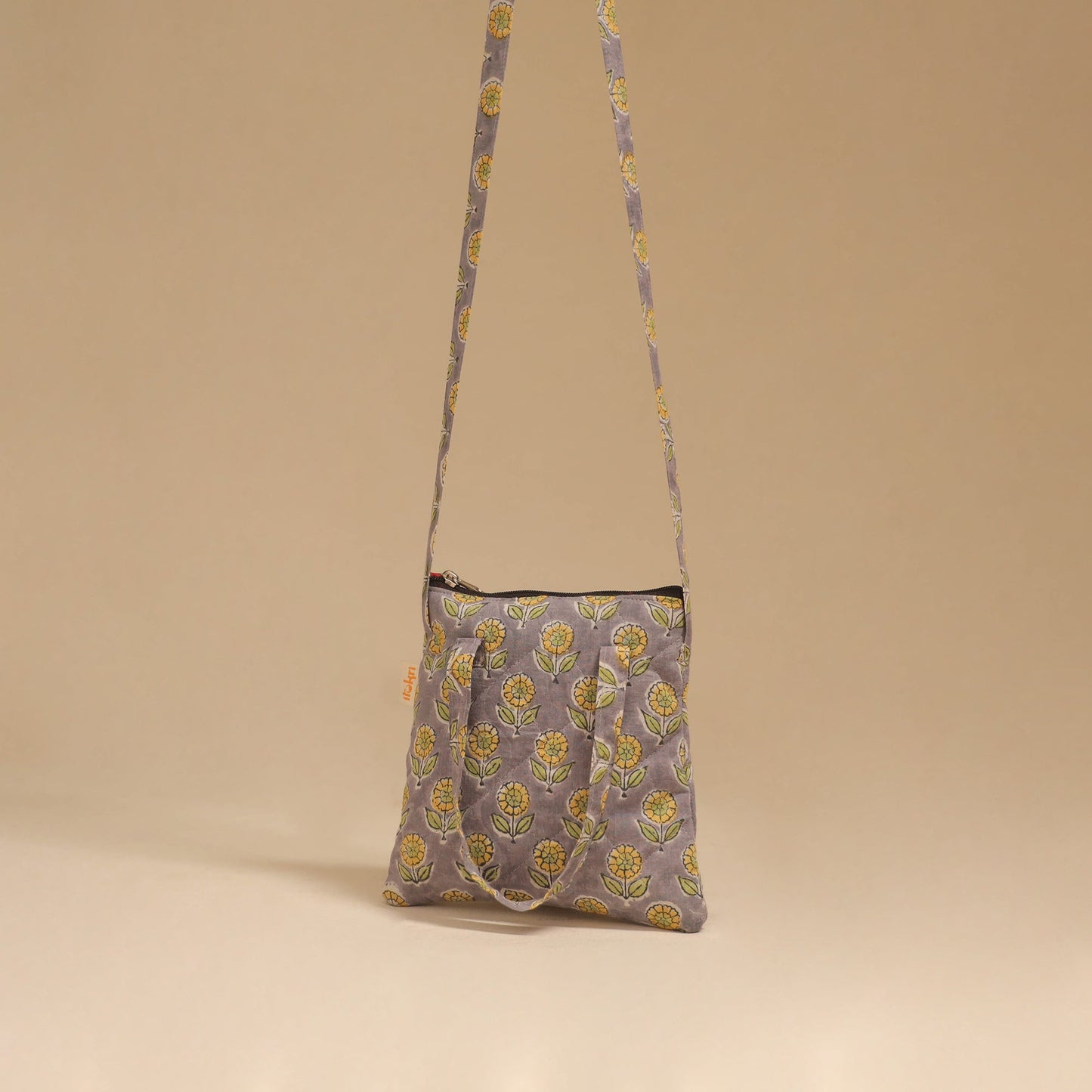 Handcrafted quilted sling bag 25