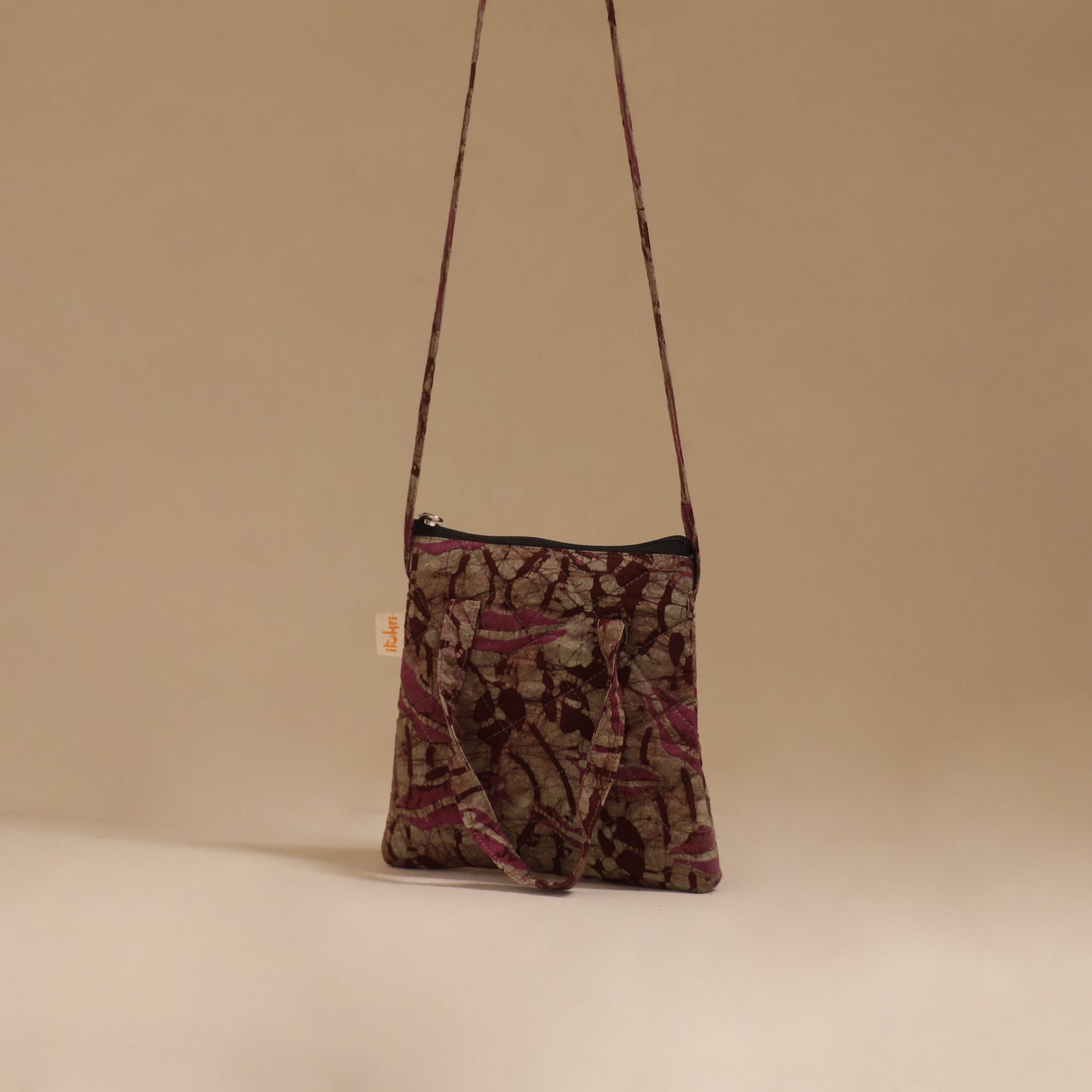 Handcrafted quilted sling bag 41