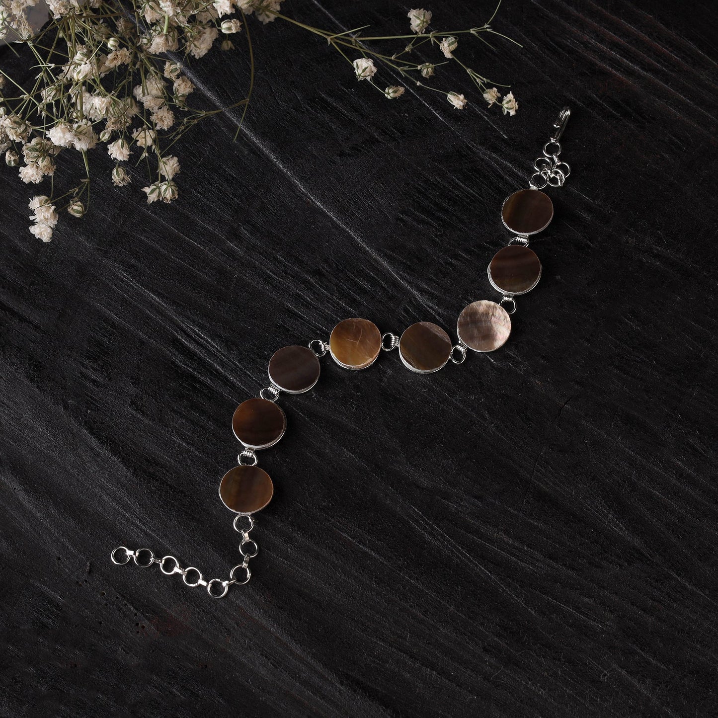 Brown - handcrafted seashell bracelet (adjustable) 30