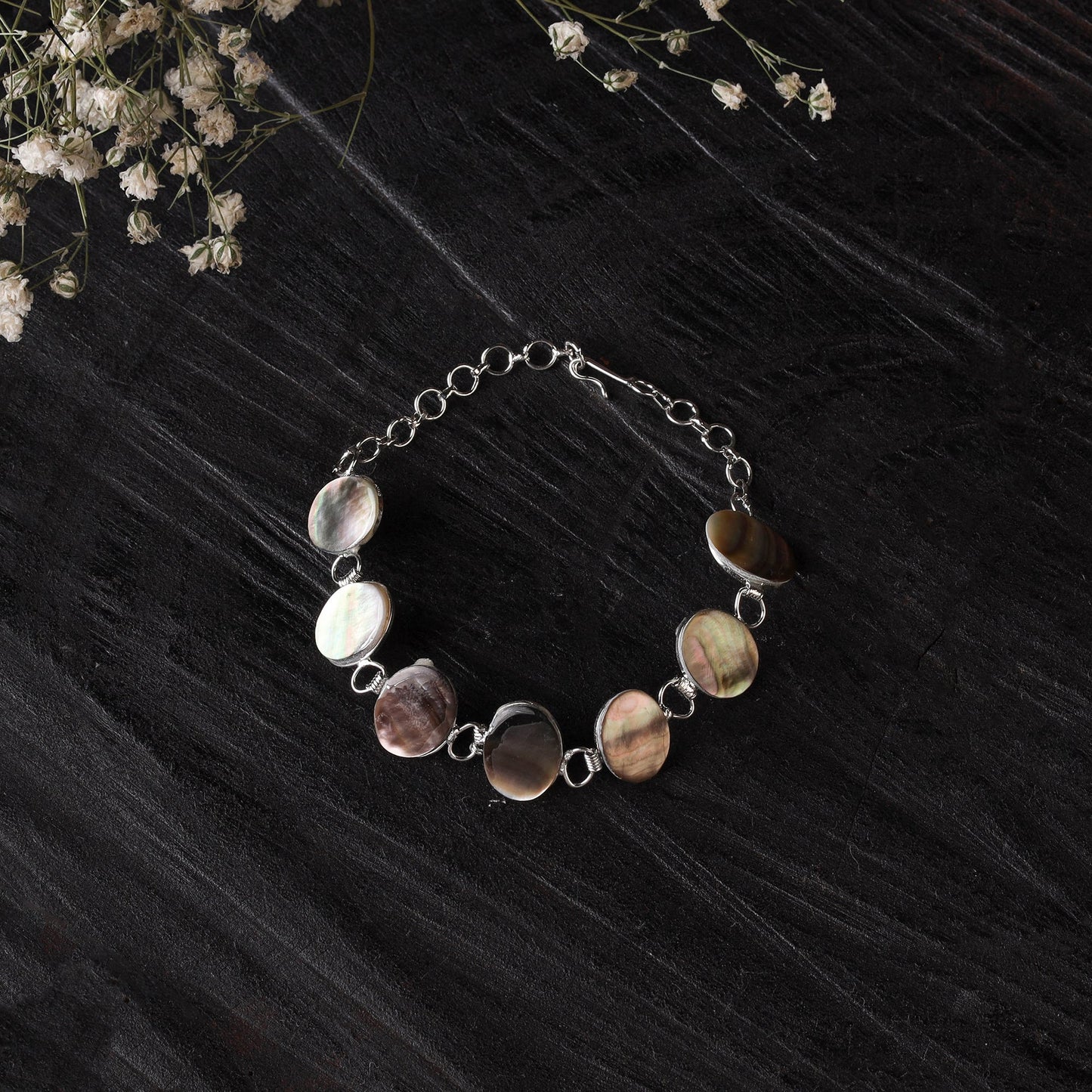 Brown - handcrafted seashell bracelet (adjustable) 34