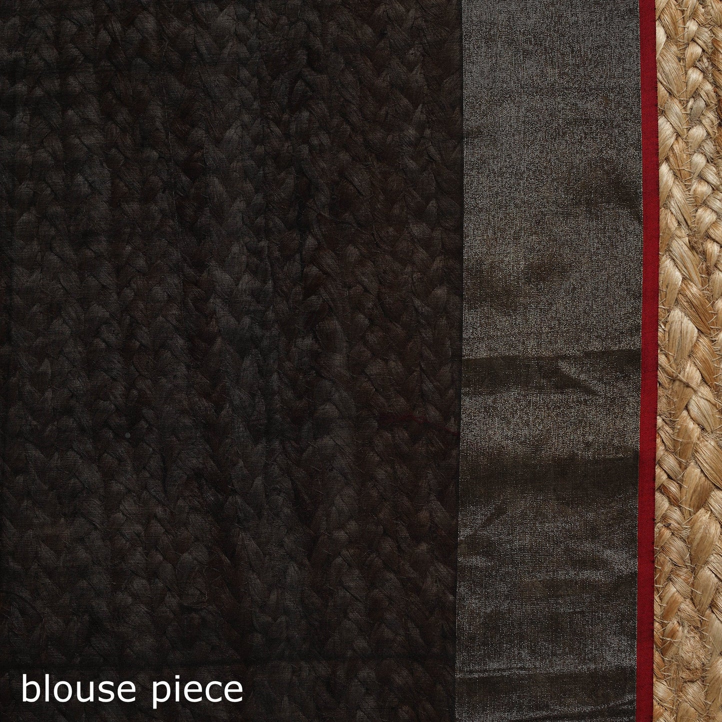 Brown - handloom buti maheshwari saree with zari border 21