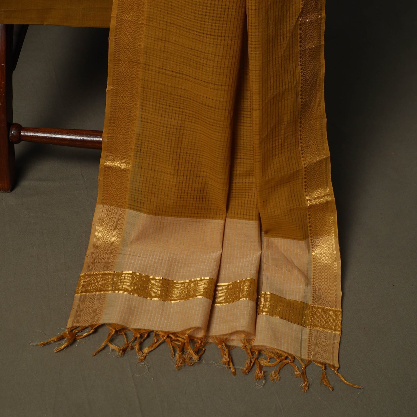 Handloom cotton mangalagiri 3pc unstitched dress material