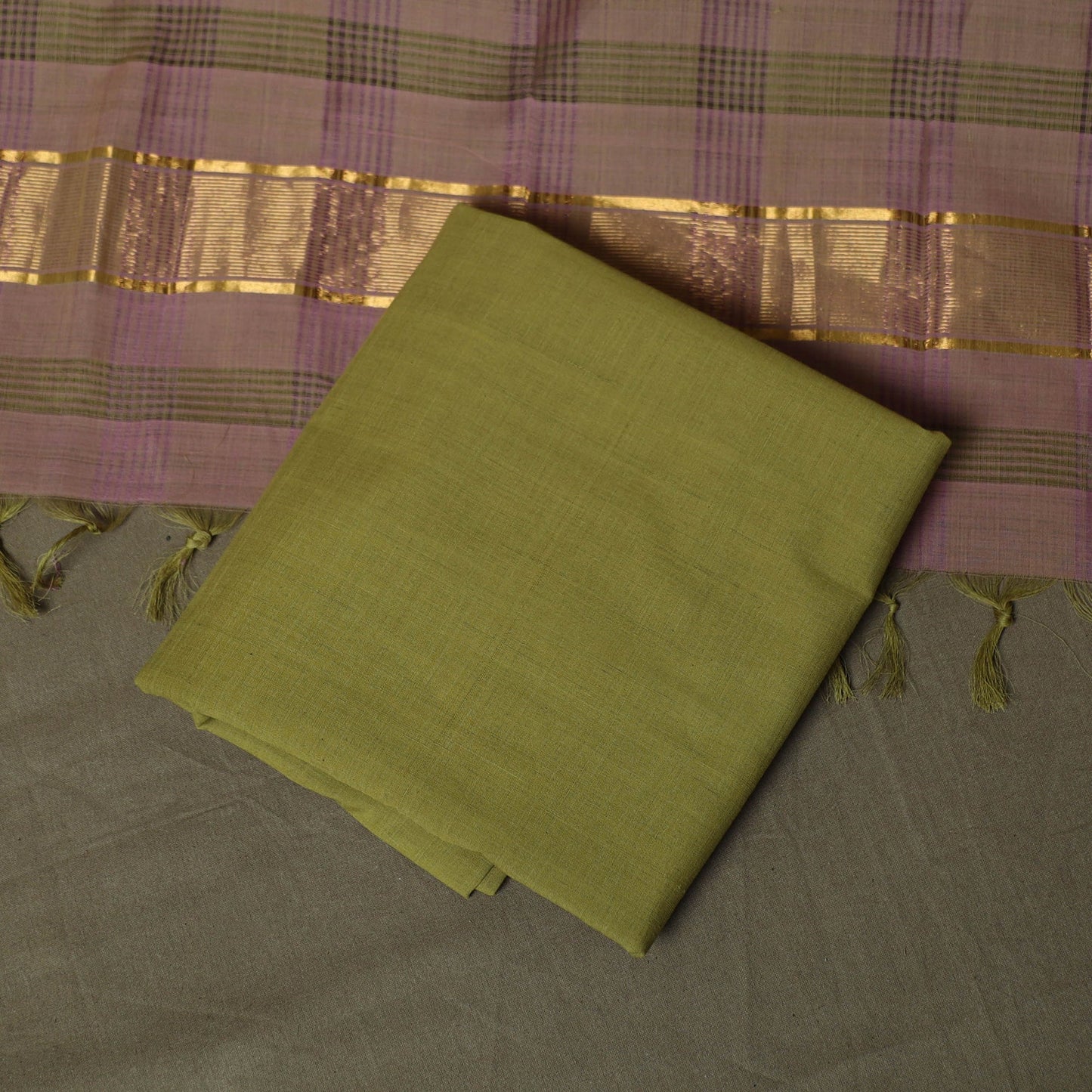 Handloom cotton mangalagiri 3pc unstitched dress material