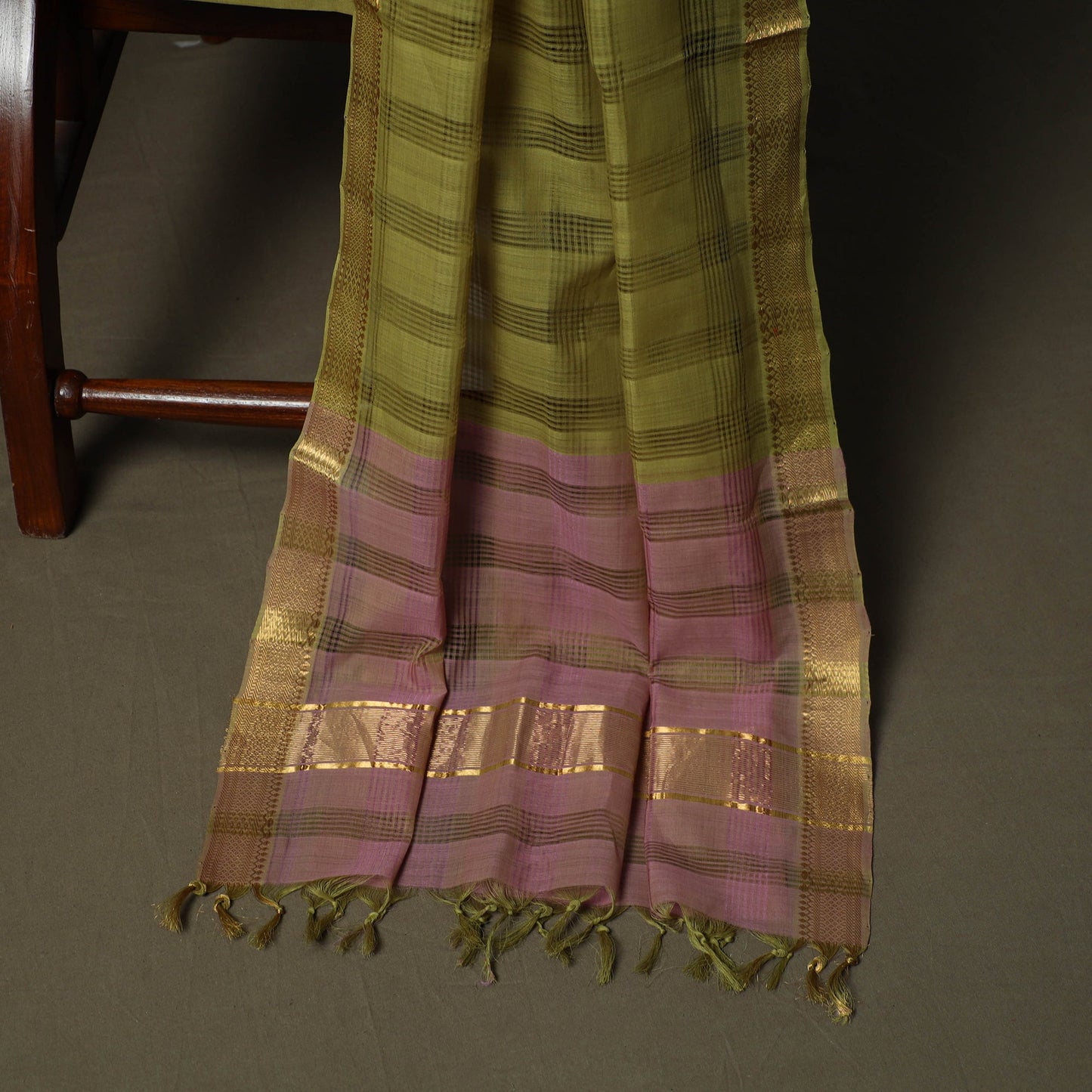 Handloom cotton mangalagiri 3pc unstitched dress material