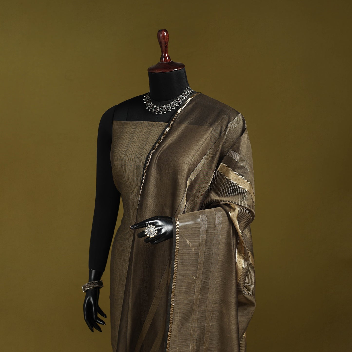 Handloom silk cotton zari work maheshwari dupatta 25