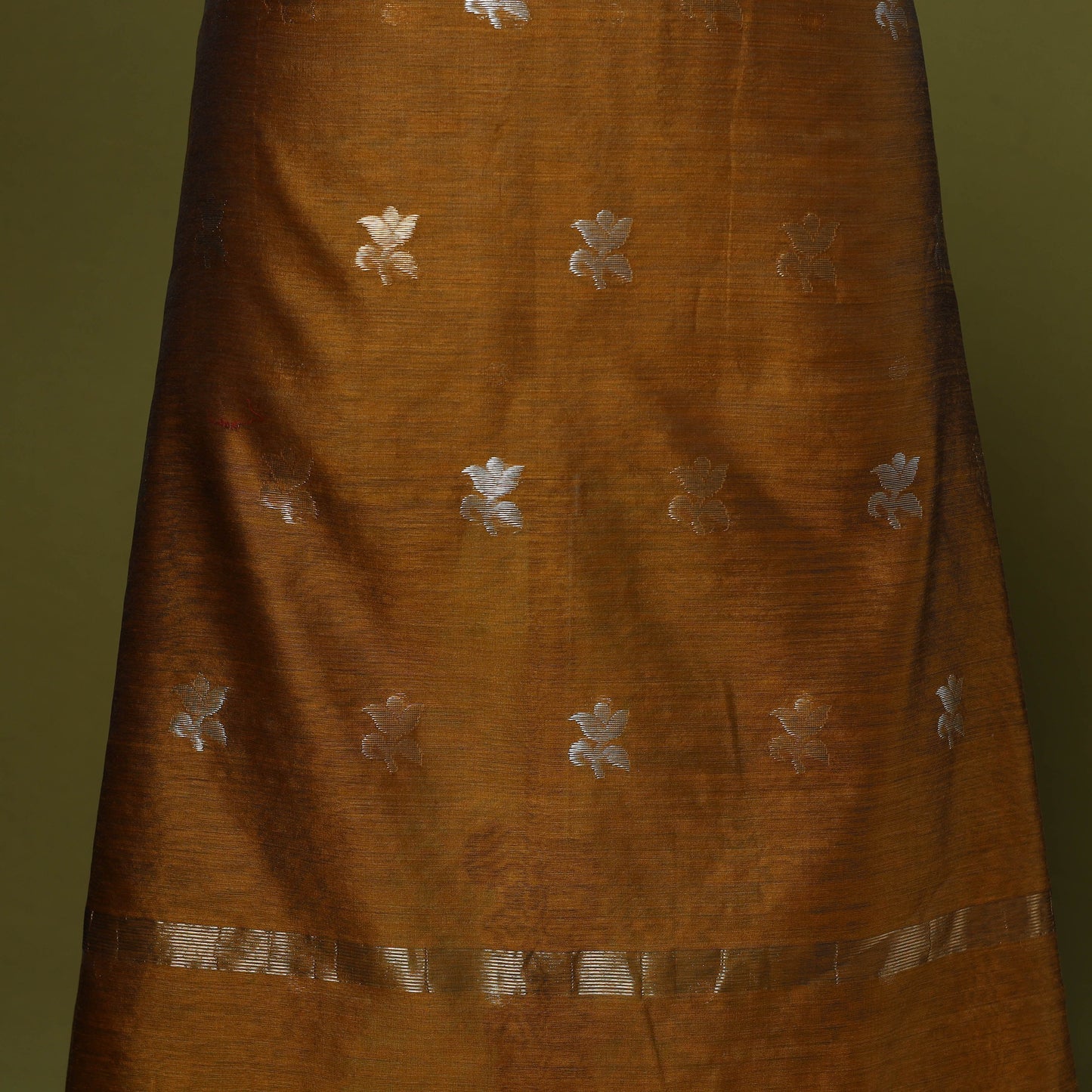 Handloom zari buti chanderi silk 2pc unstitched dress