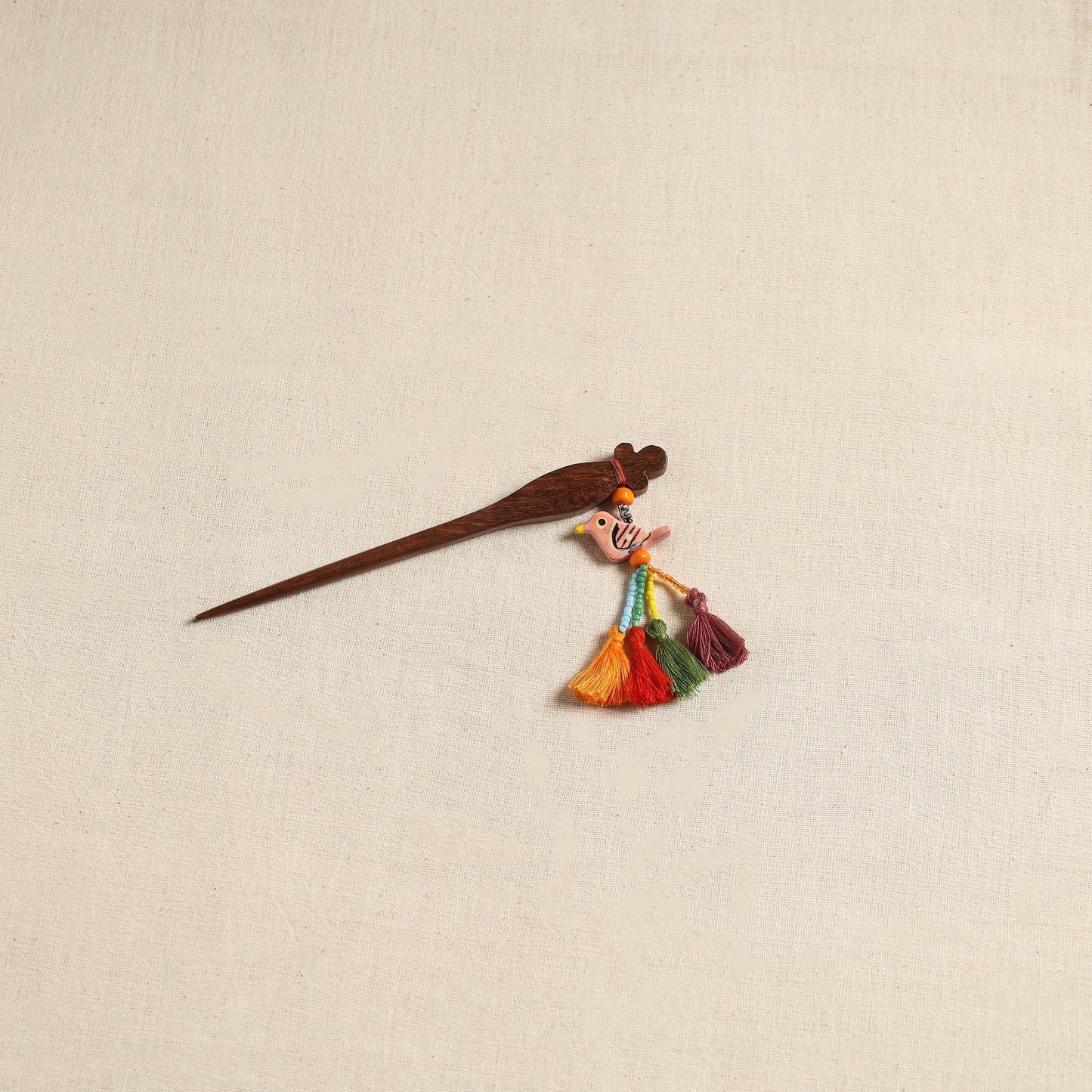 Handmade bird tassel juda stick 06 - handcrafted