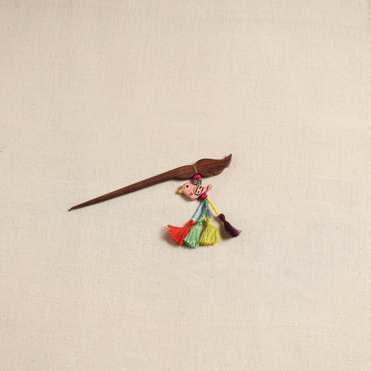 Handmade bird tassel juda stick 07 - handcrafted