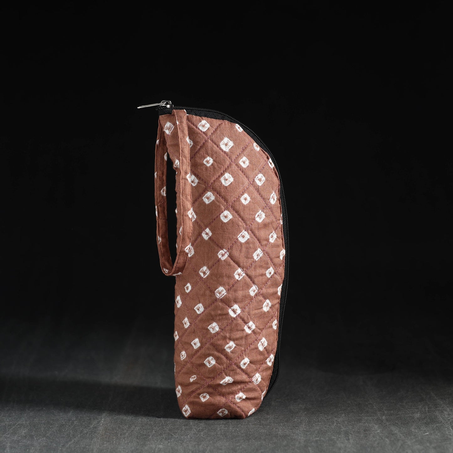 Brown Handmade Cotton 1L Water Bottle Cover