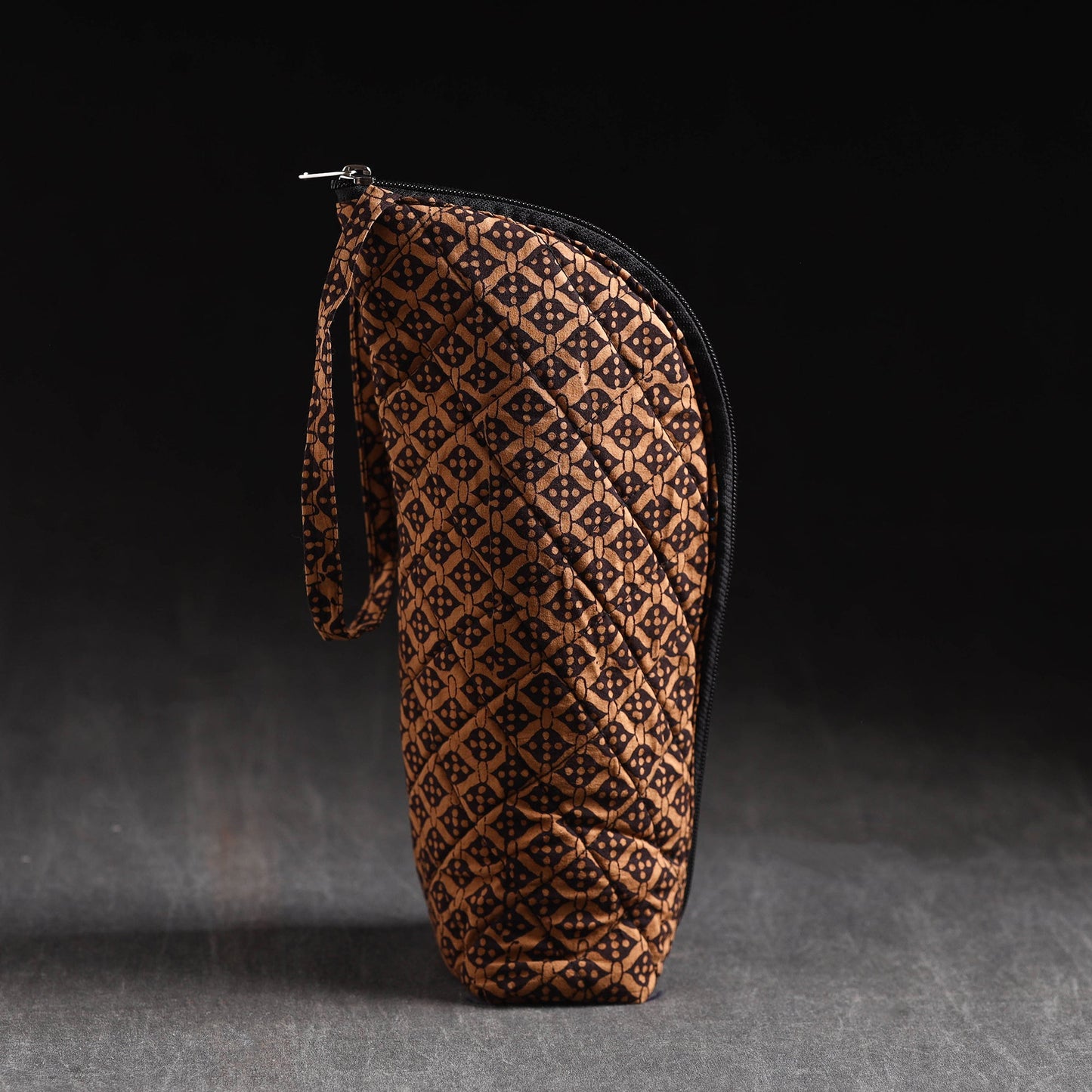 Brown Handmade Cotton 1L Water Bottle Cover