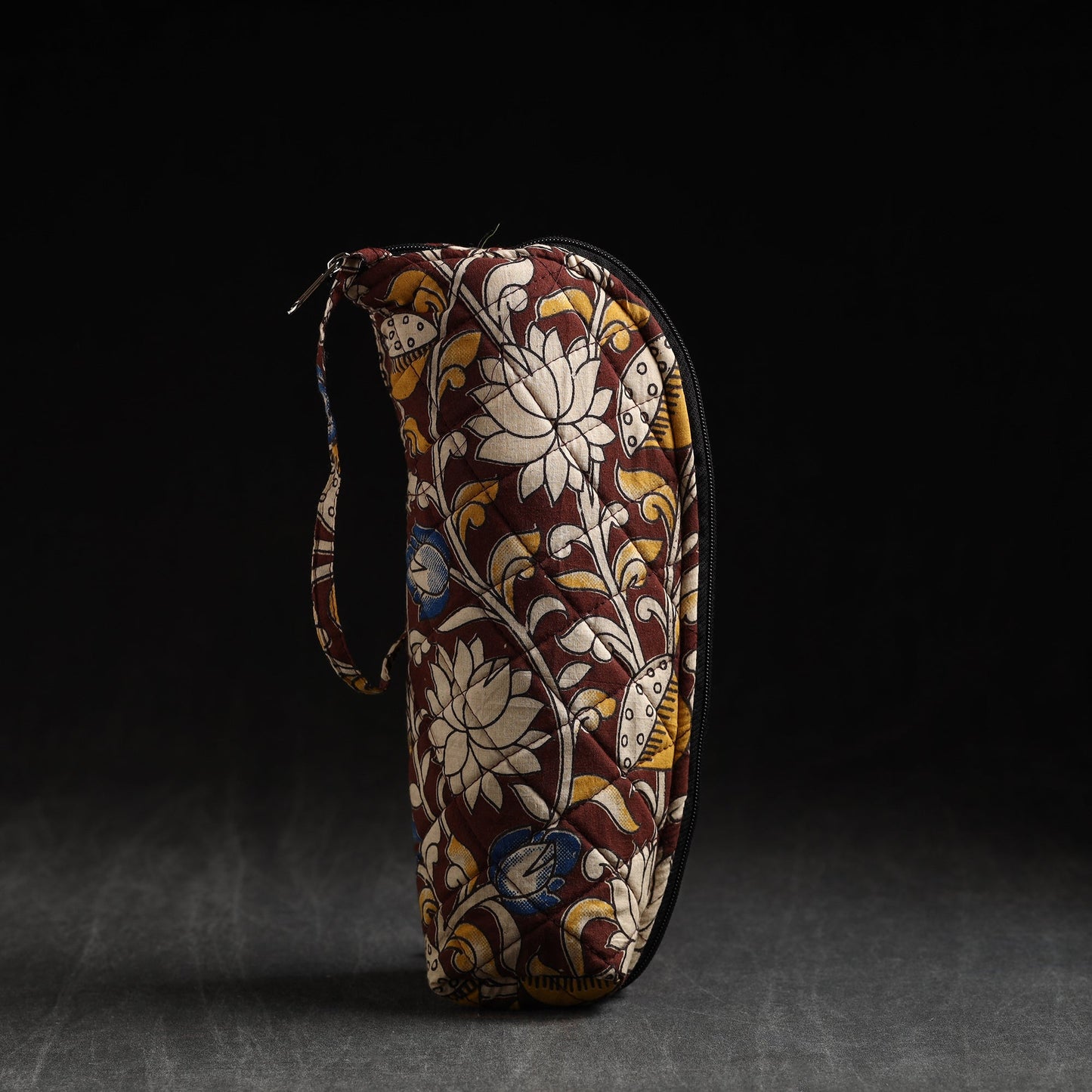 Brown Handmade Cotton 1L Water Bottle Cover