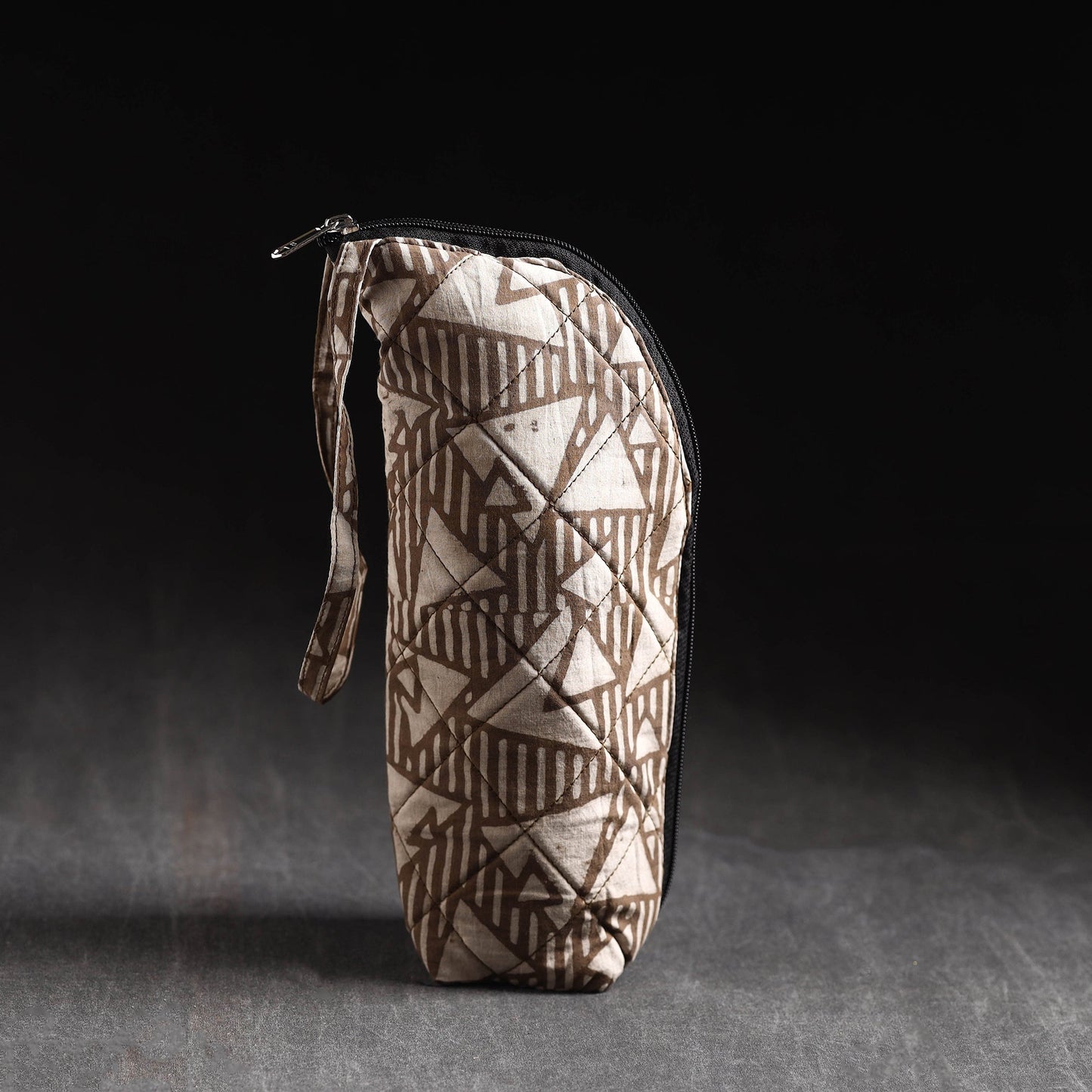 Brown Handmade Cotton 1L Water Bottle Cover