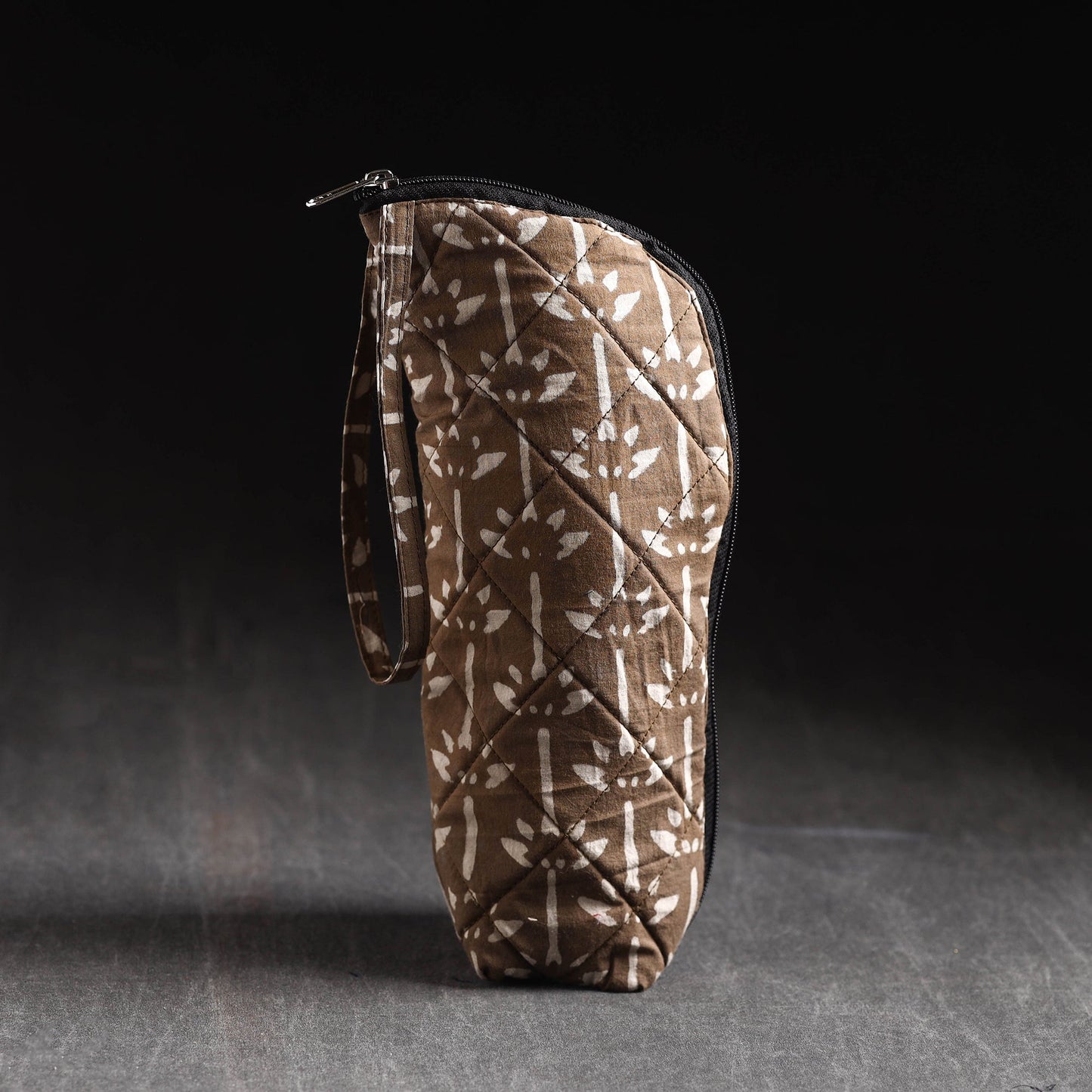 Brown Handmade Cotton 1L Water Bottle Cover