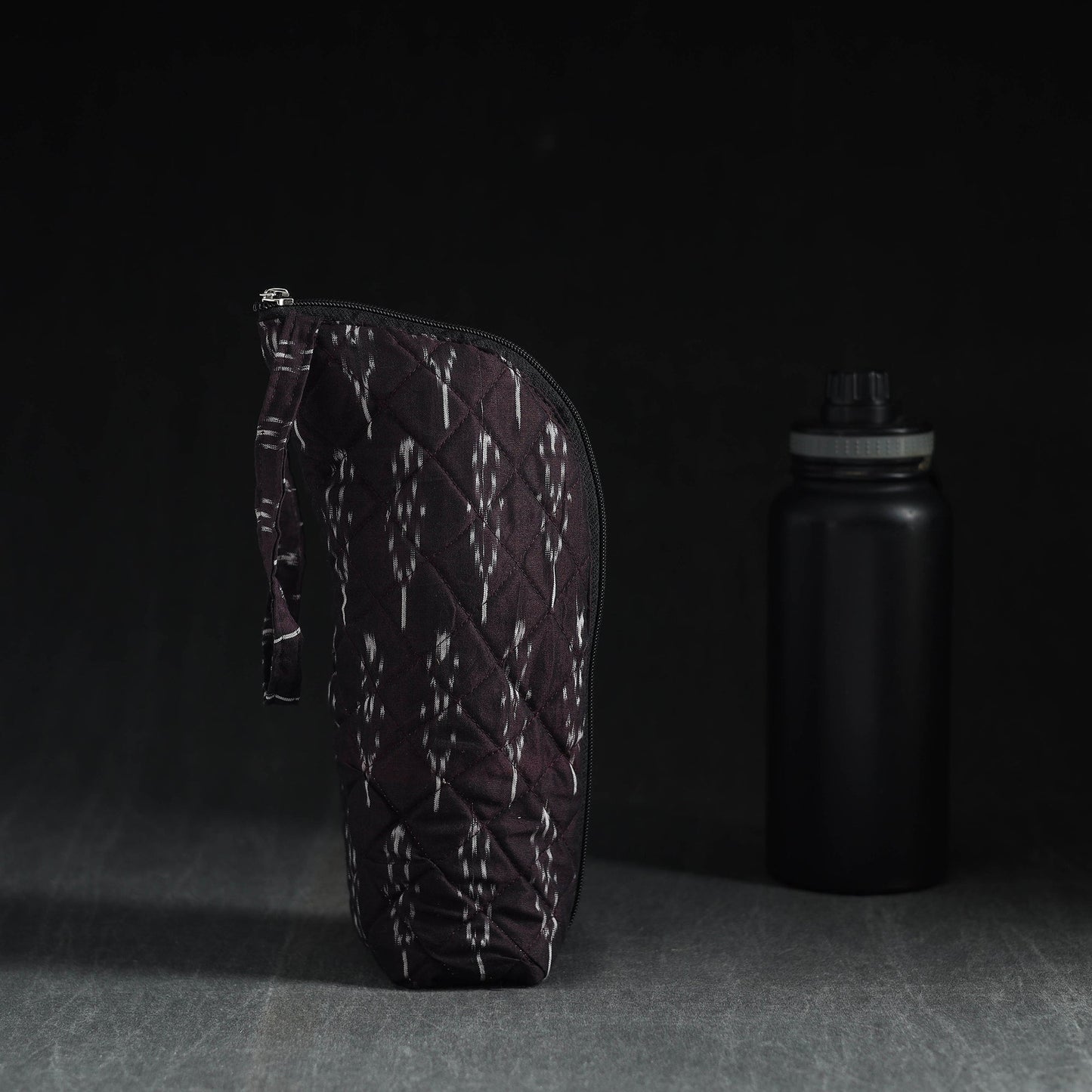 Brown Handmade Cotton 1L Water Bottle Cover