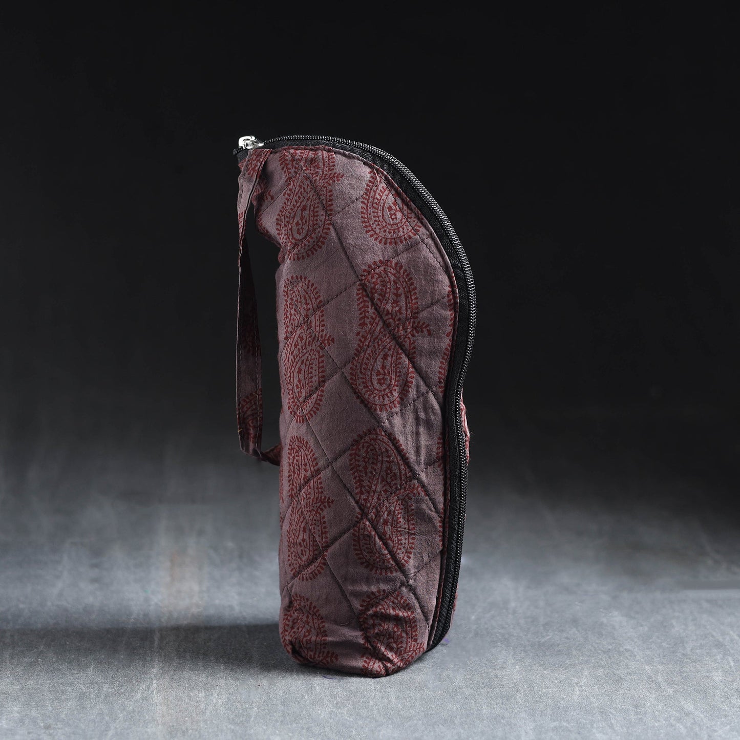 Brown Handmade Cotton 1L Water Bottle Cover