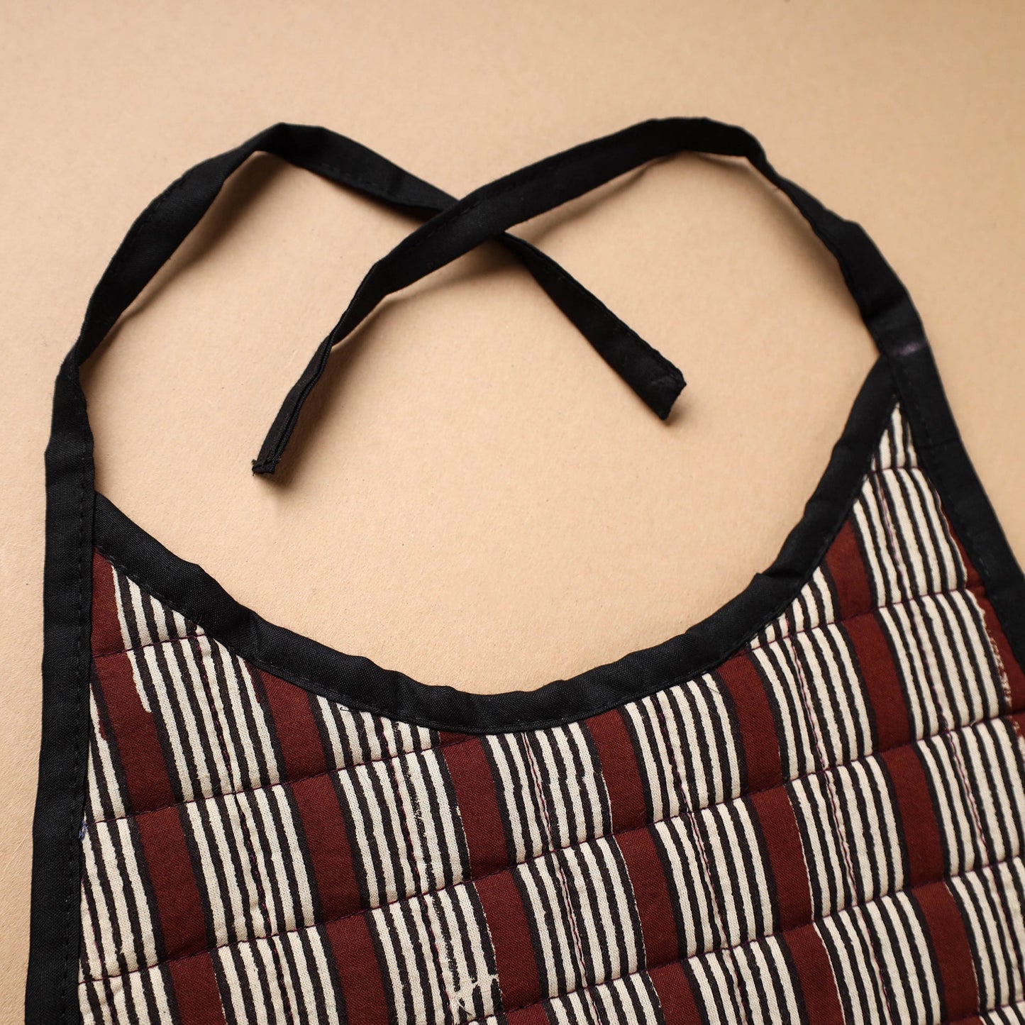 Brown Handmade Cotton Baby Bib