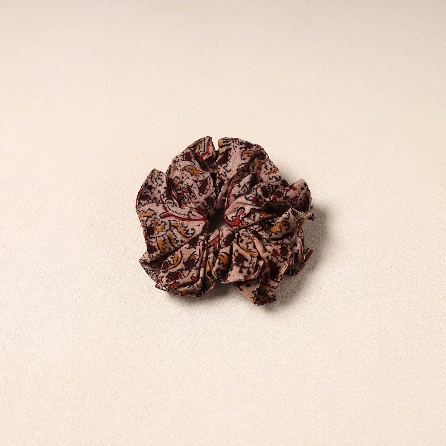Brown Handmade Cotton Elastic Rubber Band/Scrunchie