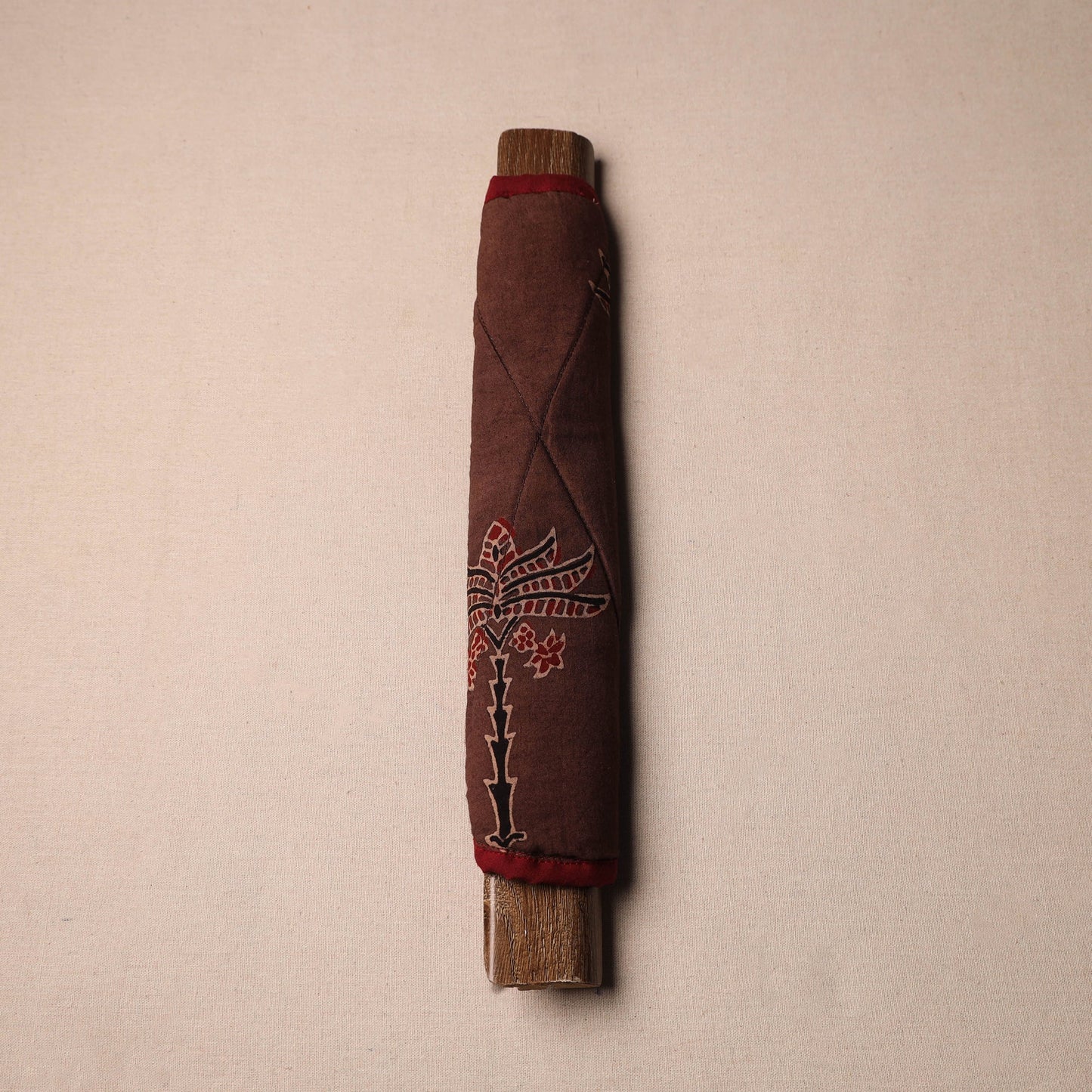 Brown - handmade cotton fridge handle cover 38 - handcrafted
