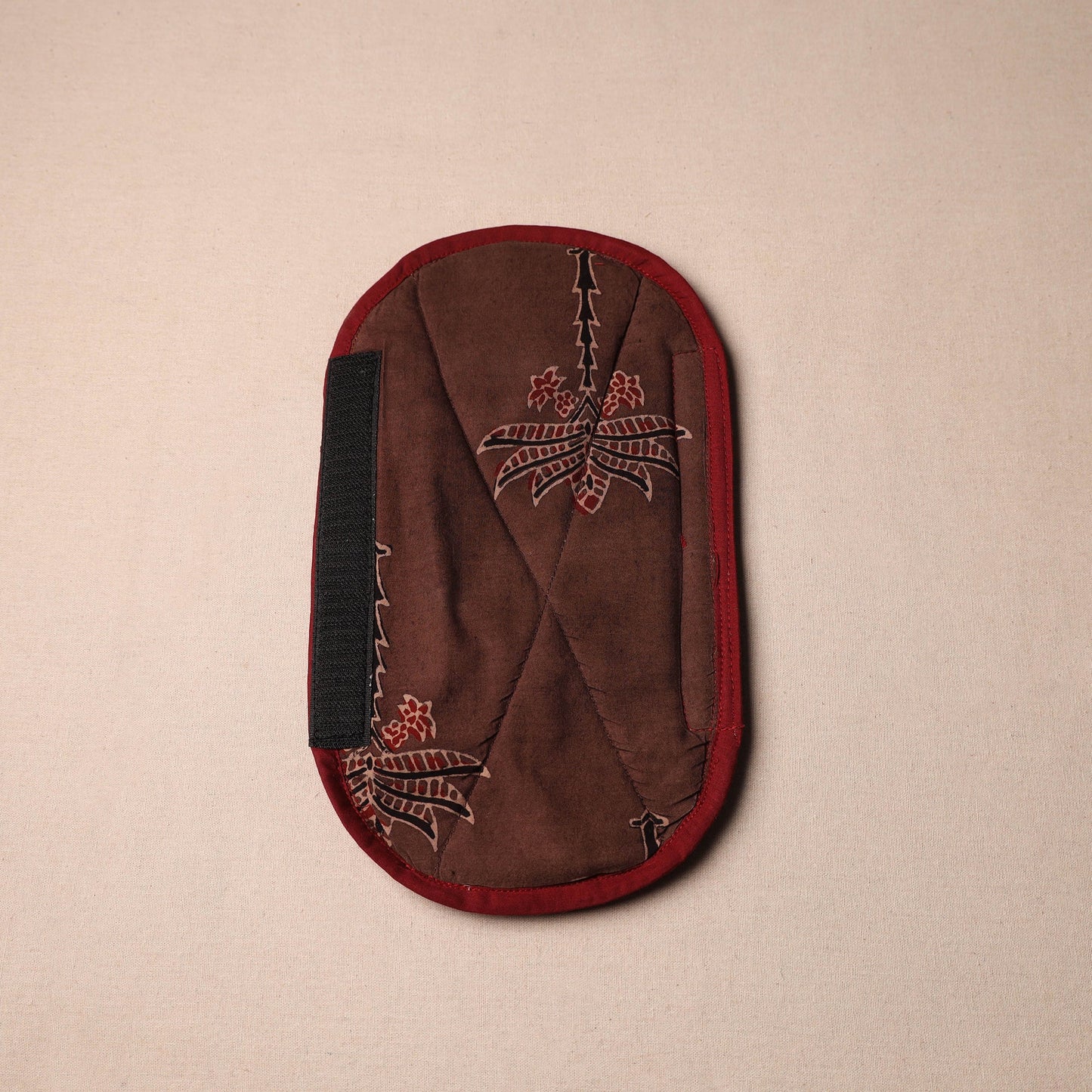 Brown - handmade cotton fridge handle cover 38 - handcrafted