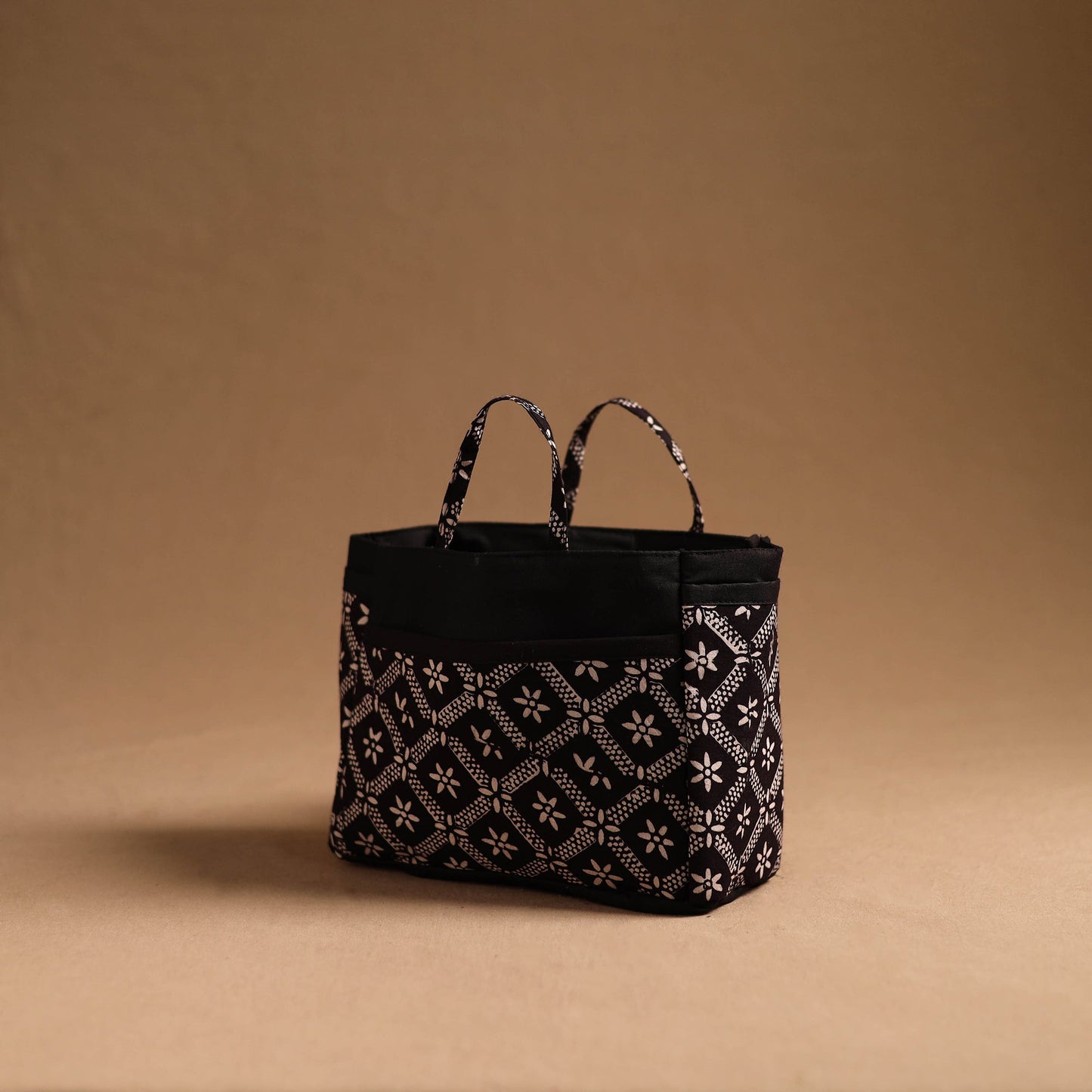 Brown Handmade Cotton Multipurpose Cosmetic/Toiletry Bag