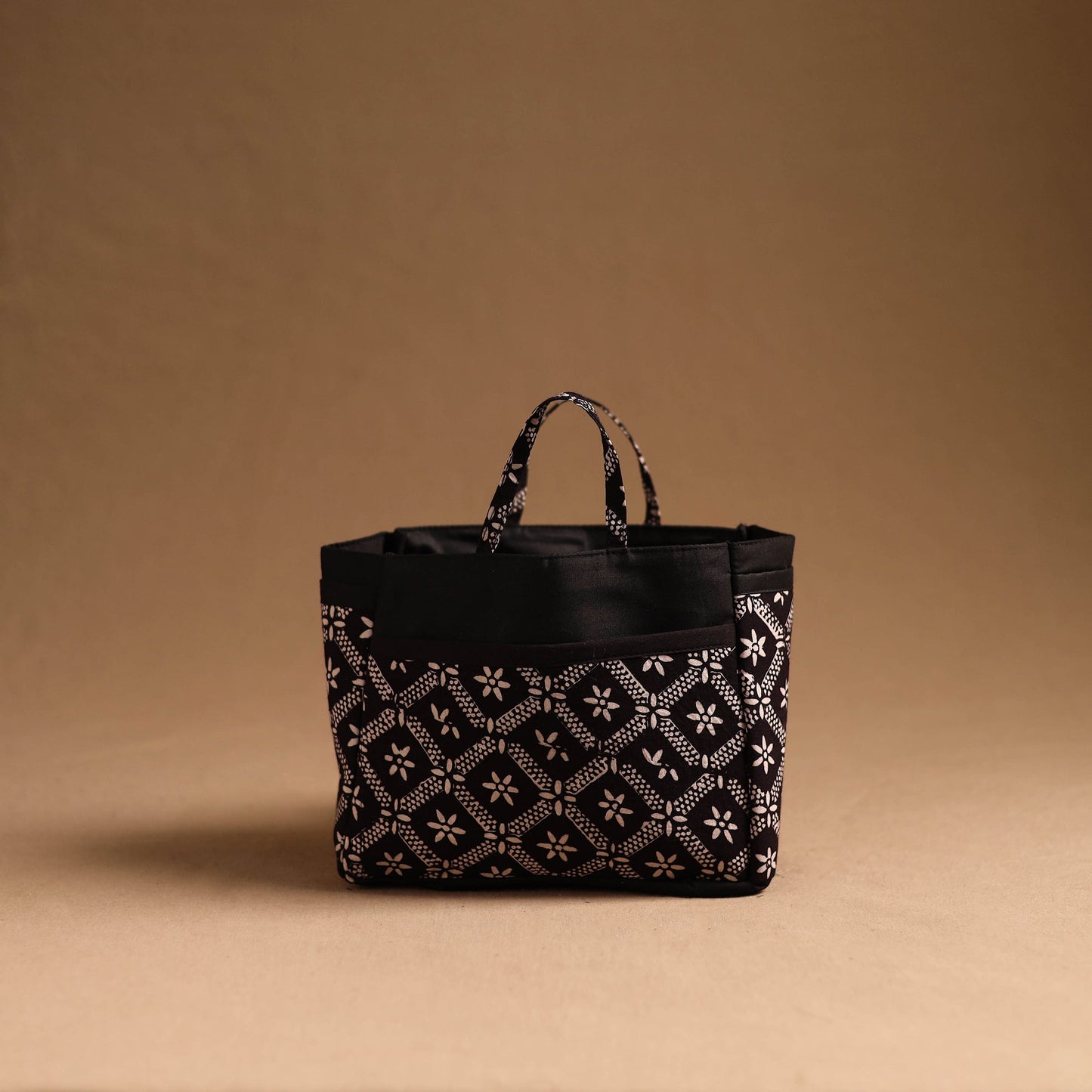 Brown Handmade Cotton Multipurpose Cosmetic/Toiletry Bag