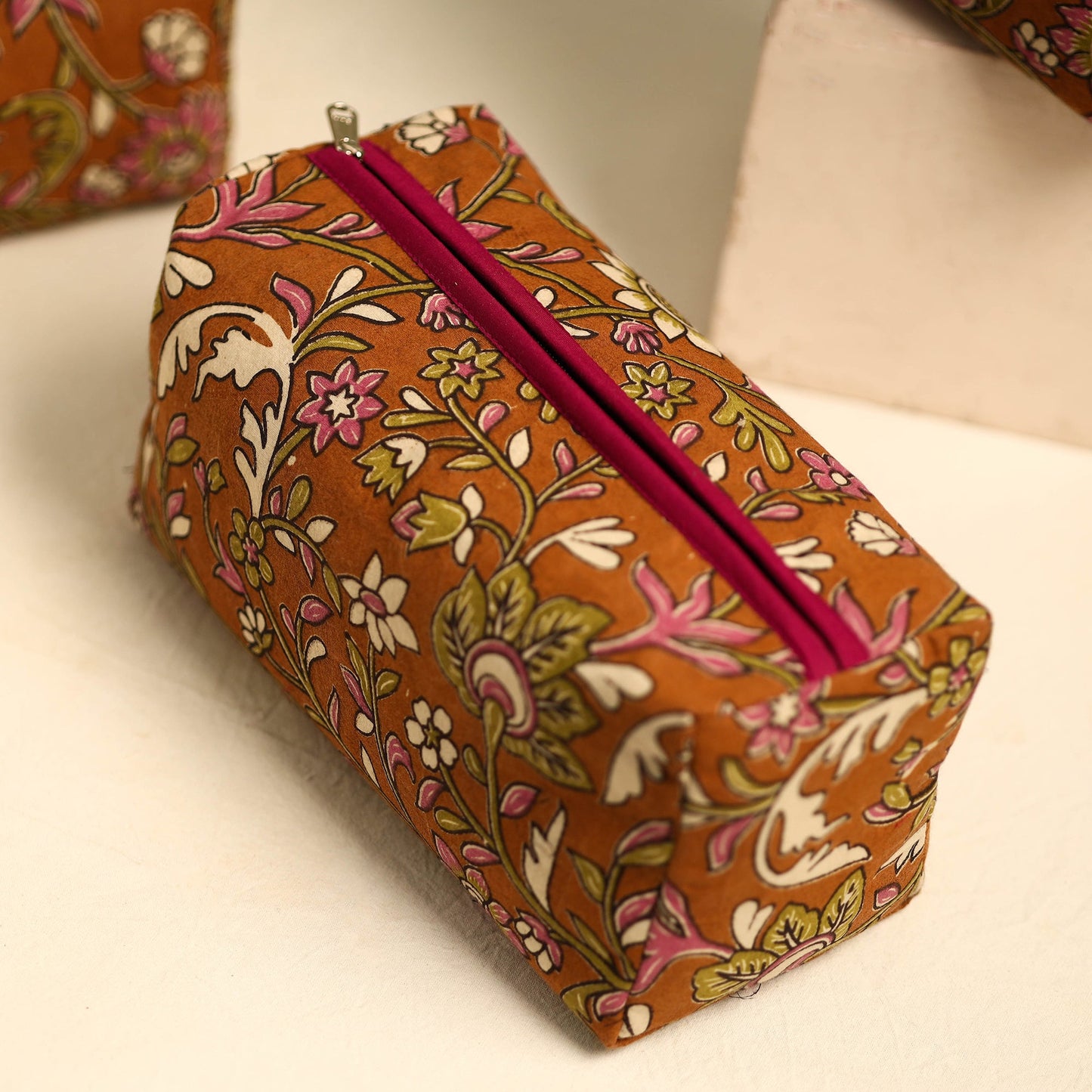 Handmade Cotton Toiletry Bags (Set of 3)