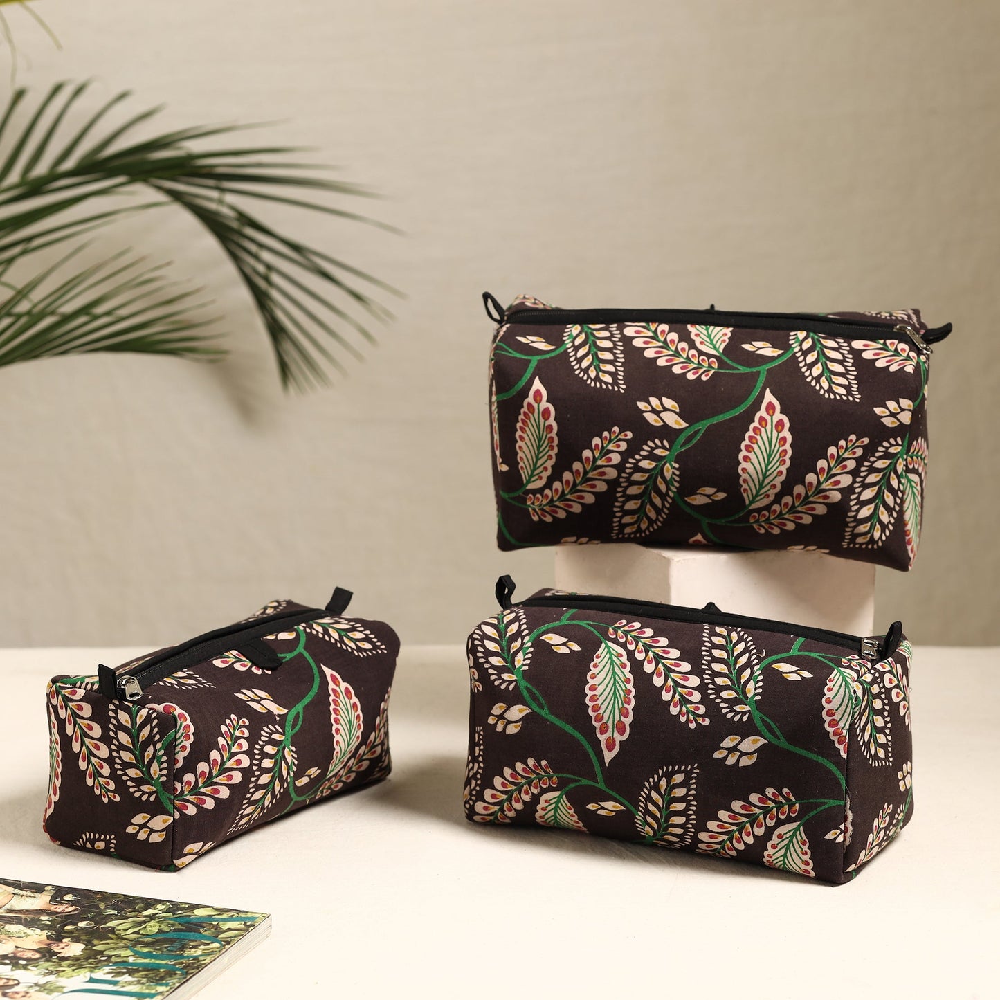 Handmade Cotton Toiletry Bags (Set of 3) 127