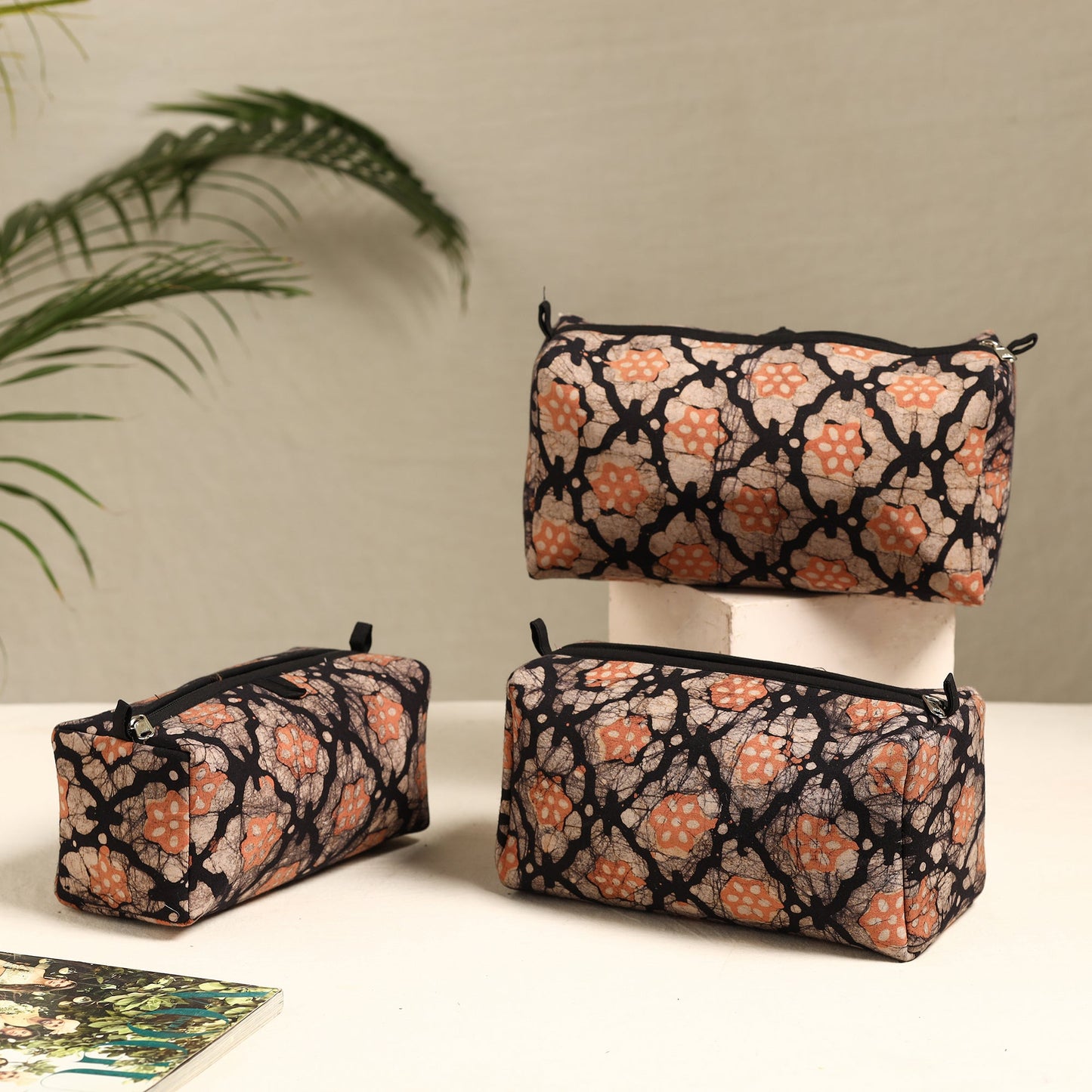 Handmade Cotton Toiletry Bags (Set of 3) 36