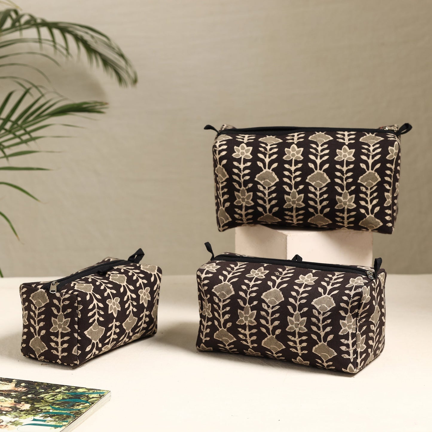 Handmade Cotton Toiletry Bags (Set of 3) 63