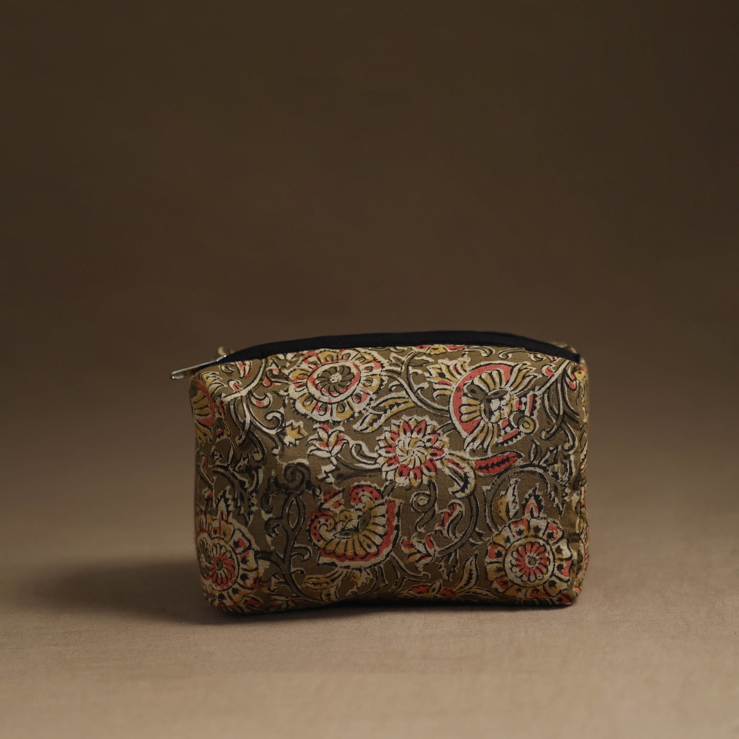 Brown Handmade Cotton Toiletry Pouch