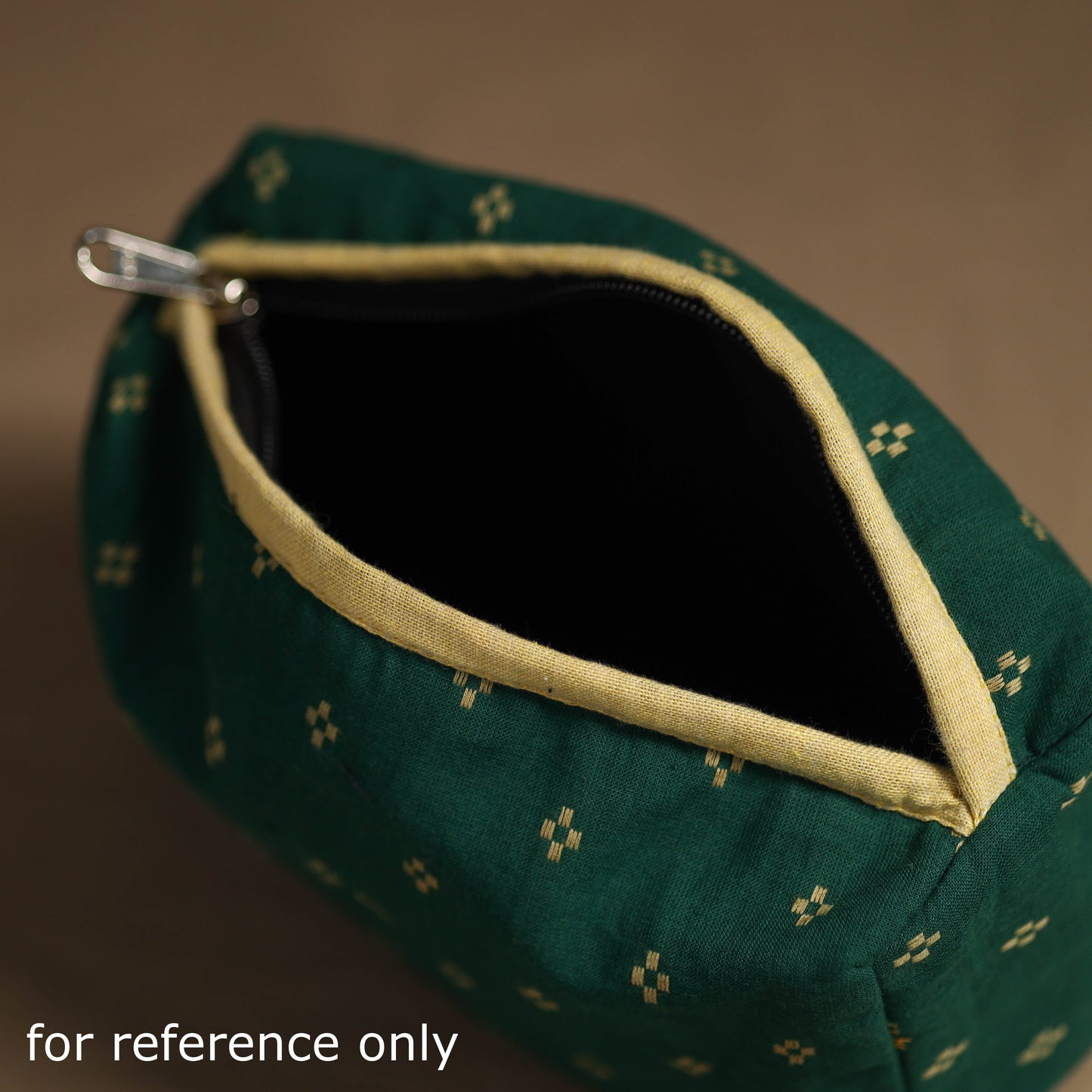 Brown Handmade Cotton Toiletry Pouch